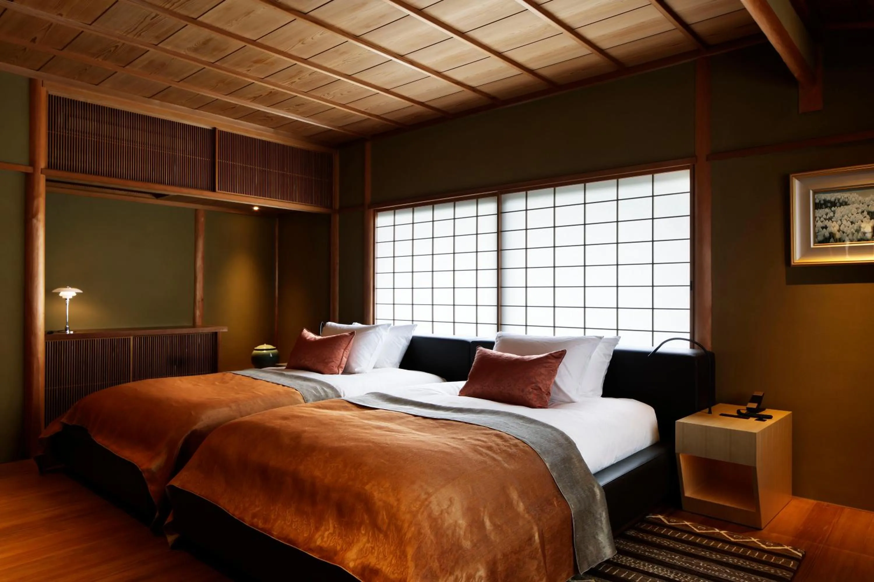 Bed in THE HIRAMATSU HOTELS & RESORTS ATAMI