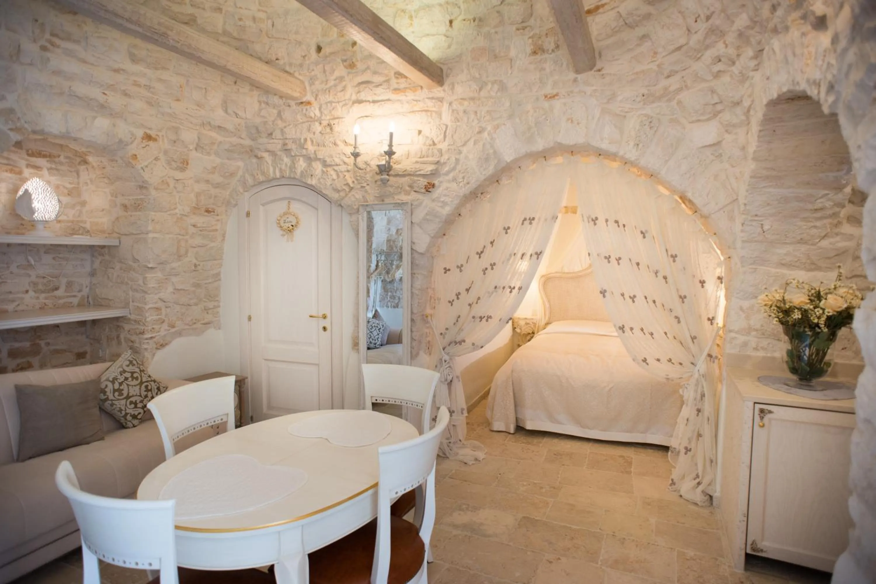Bedroom, Bed in Romantic Trulli