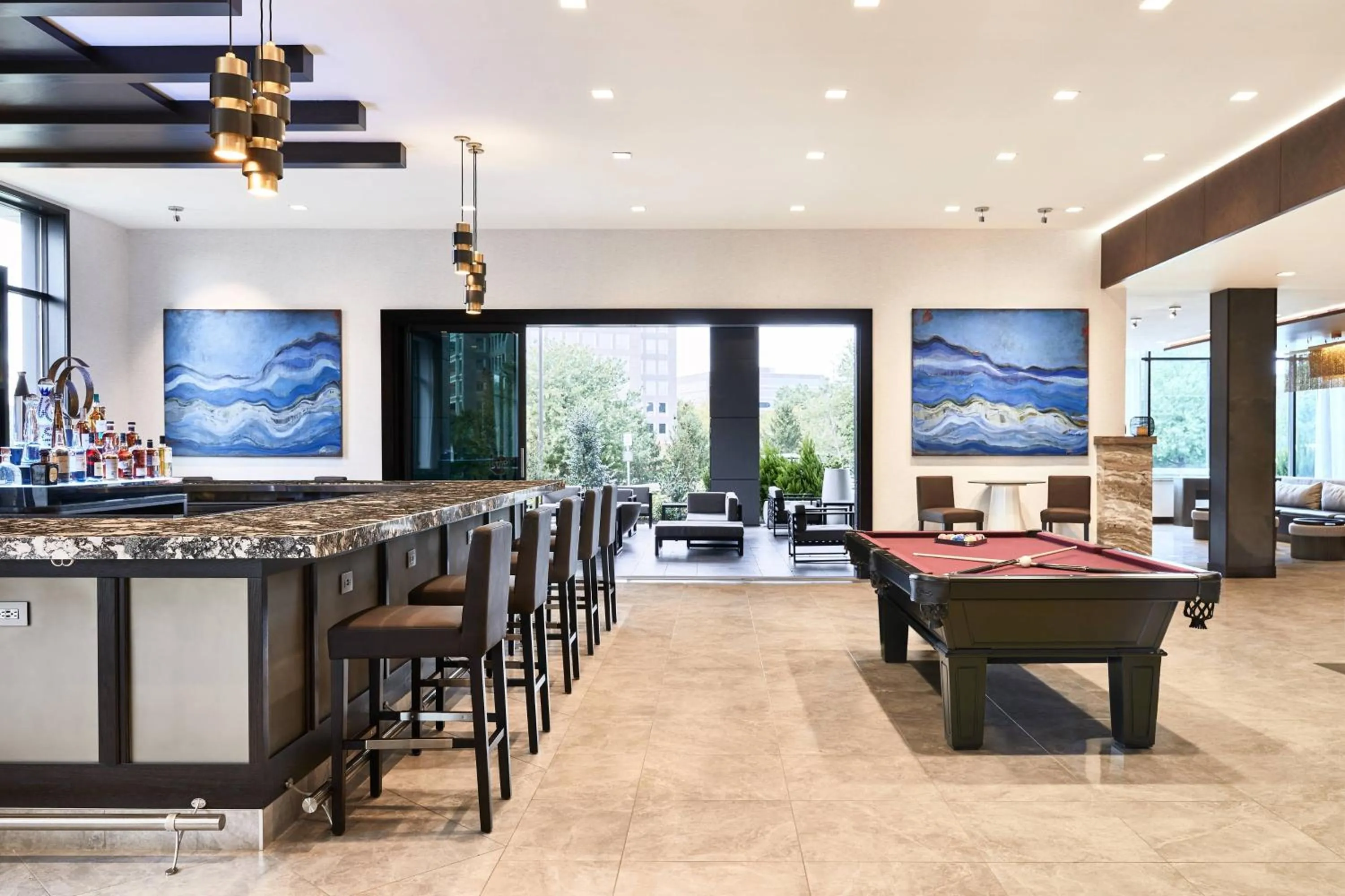 Swimming pool in AC Hotel by Marriott Bridgewater