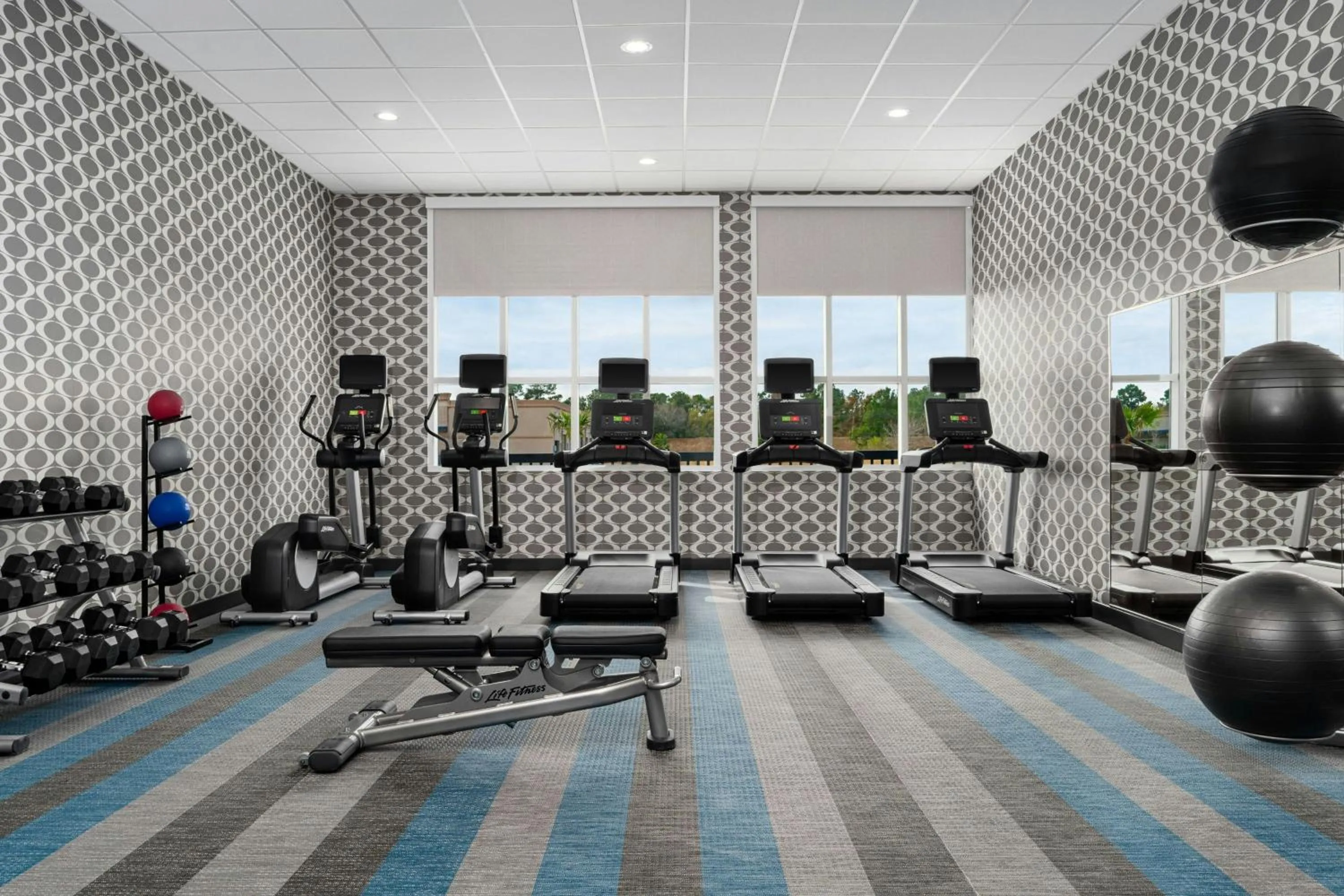Fitness centre/facilities in Aloft Katy Mills