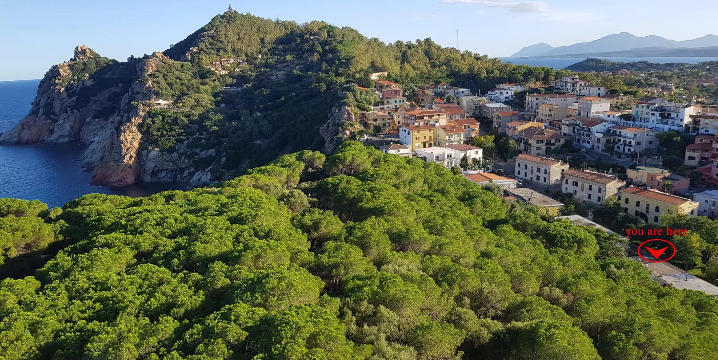 Bird's eye view in Borgo Marinaro La Medusa Arbatax - camera matrimoniale con bagno privato-