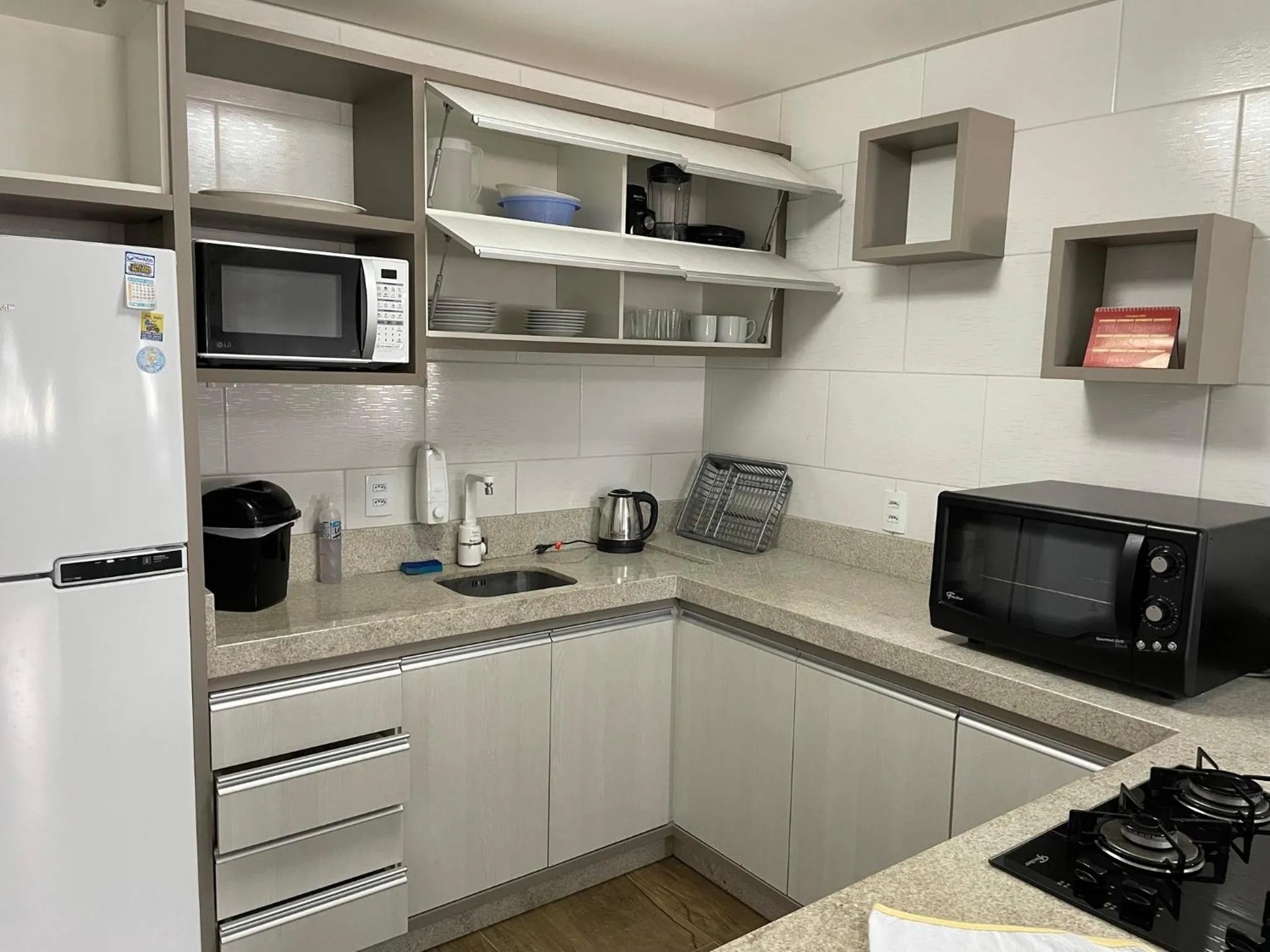 Kitchen or kitchenette in Apart Hotel Canto Grande