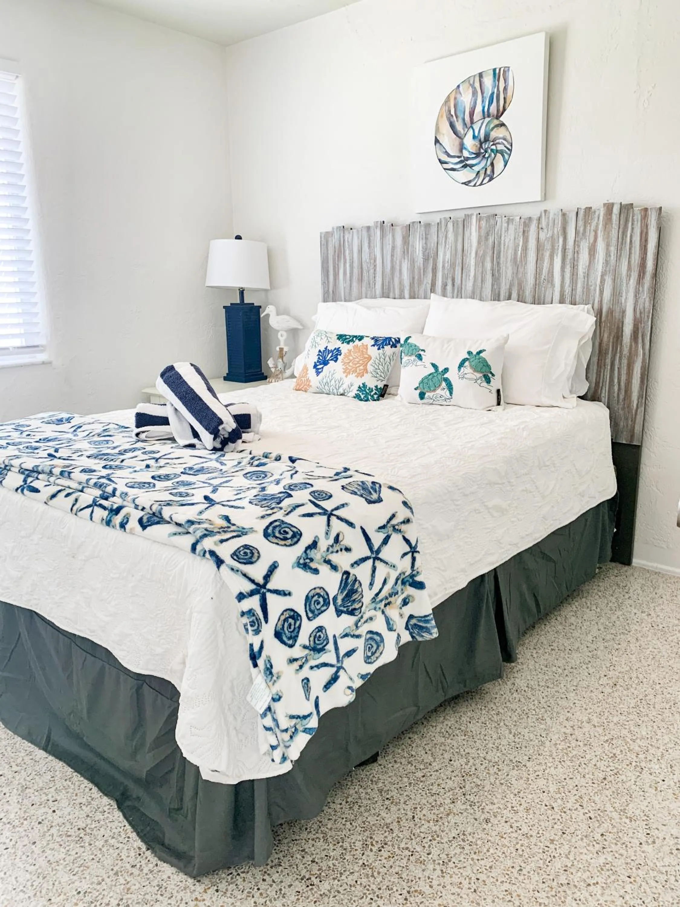 Bed in Ocean Eleven Suites