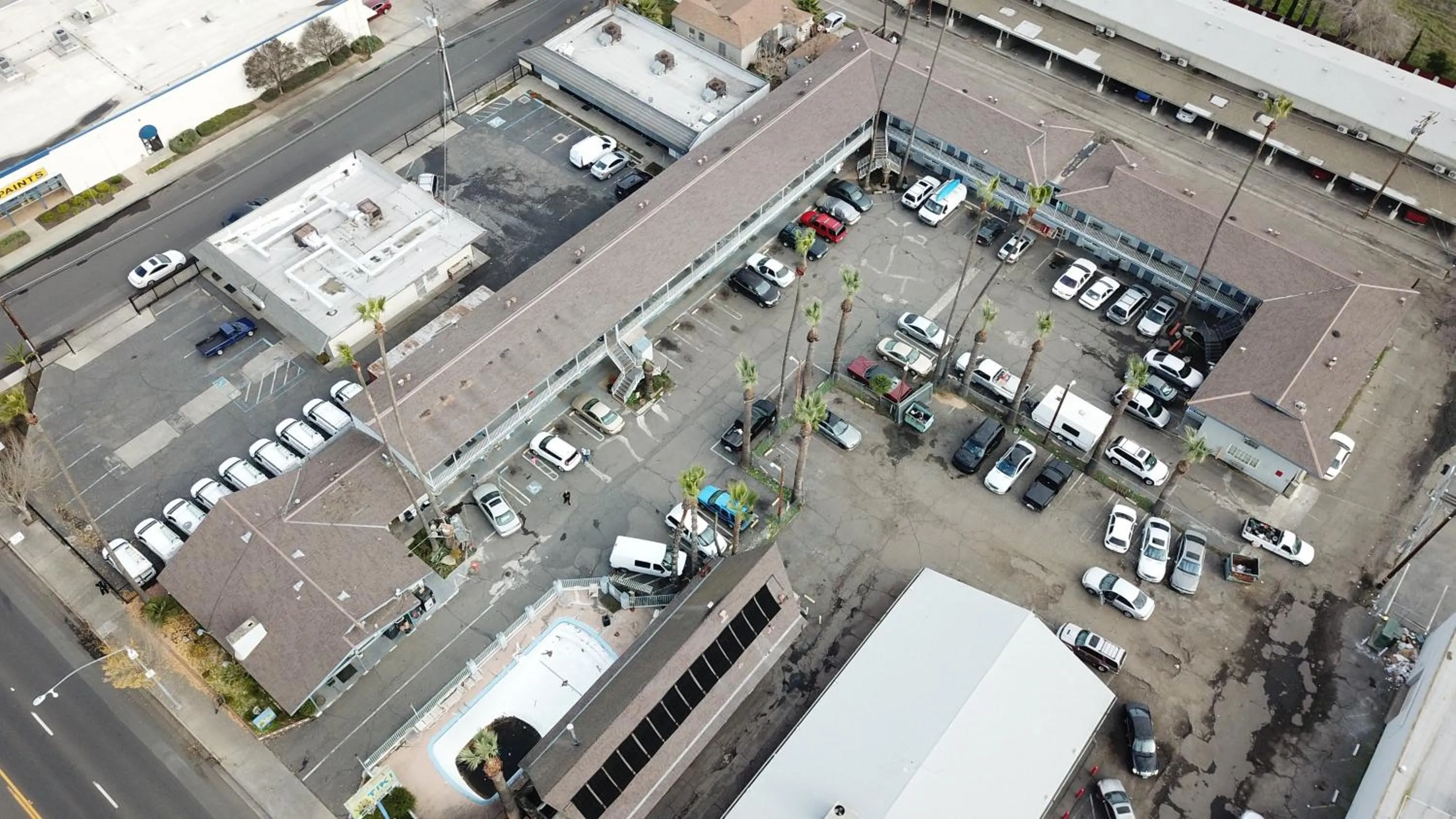 Bird's eye view in Tiki Lodge Hotel Modesto