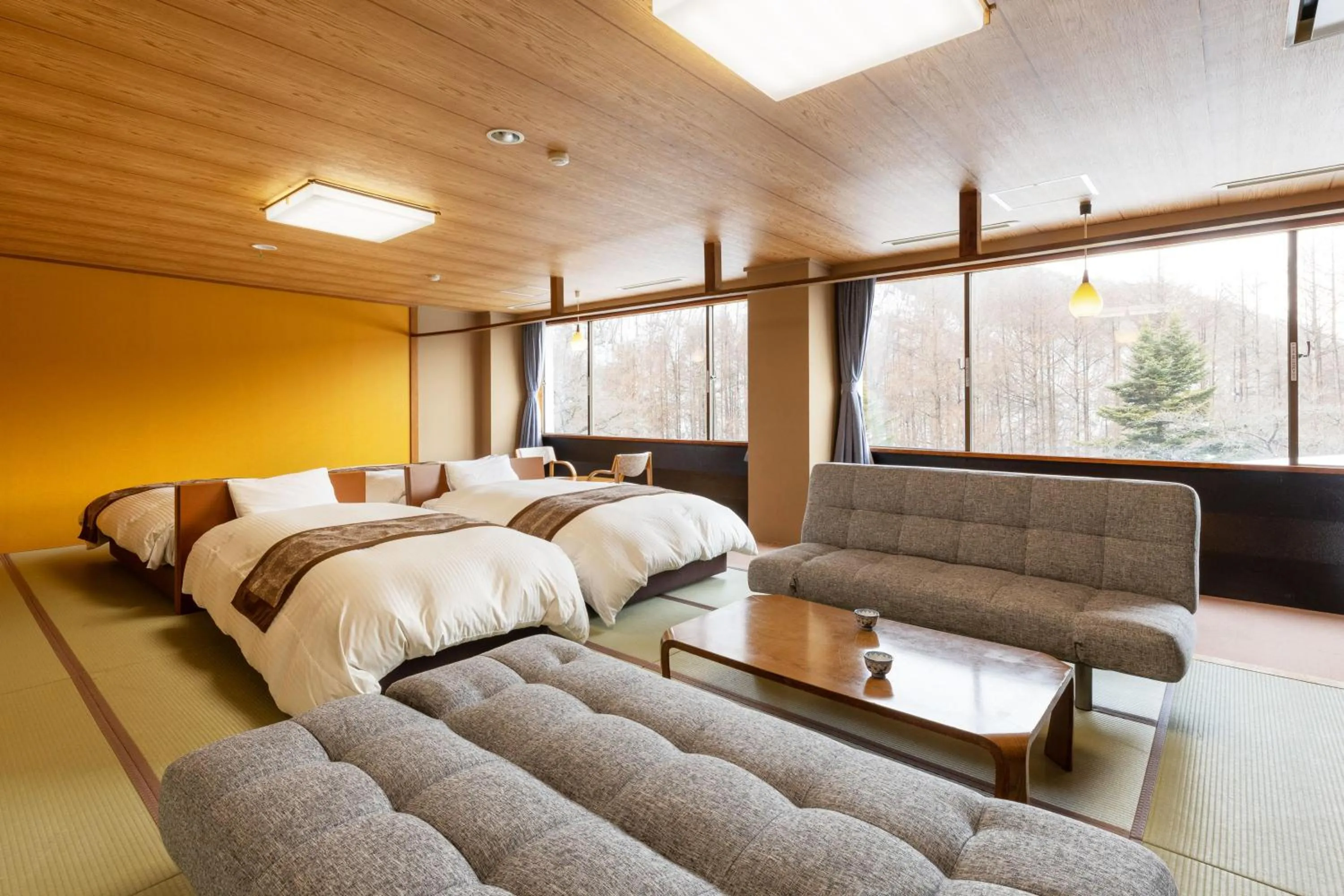 Bed in Takamiya Hotel Bonari no Mori