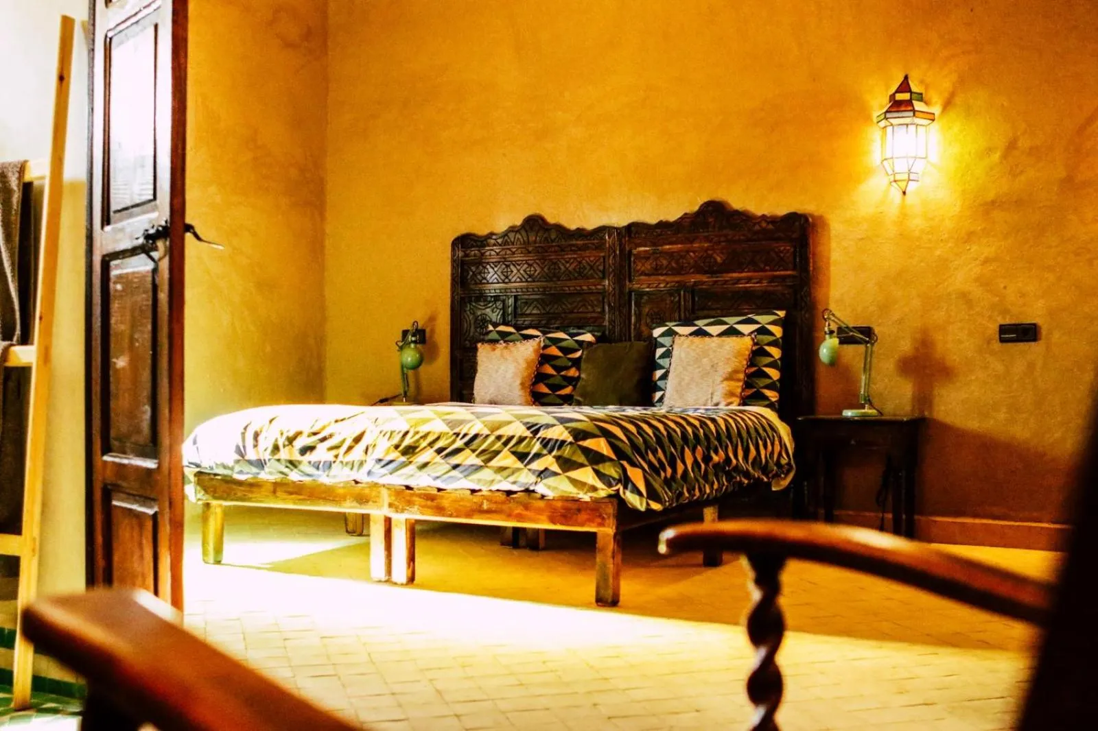 Bed in Riad Caravasar