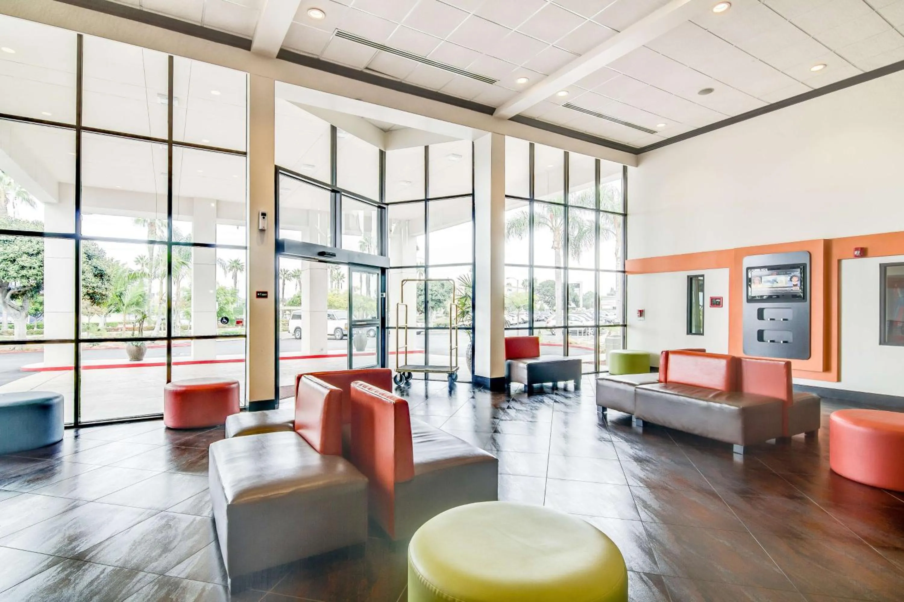 Communal lounge/ TV room in Motel 6-Carson, CA