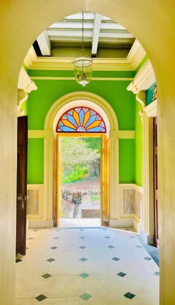 Bed in COSSIMBAZAR PALACE OF THE ROYS ( RAJBARI)