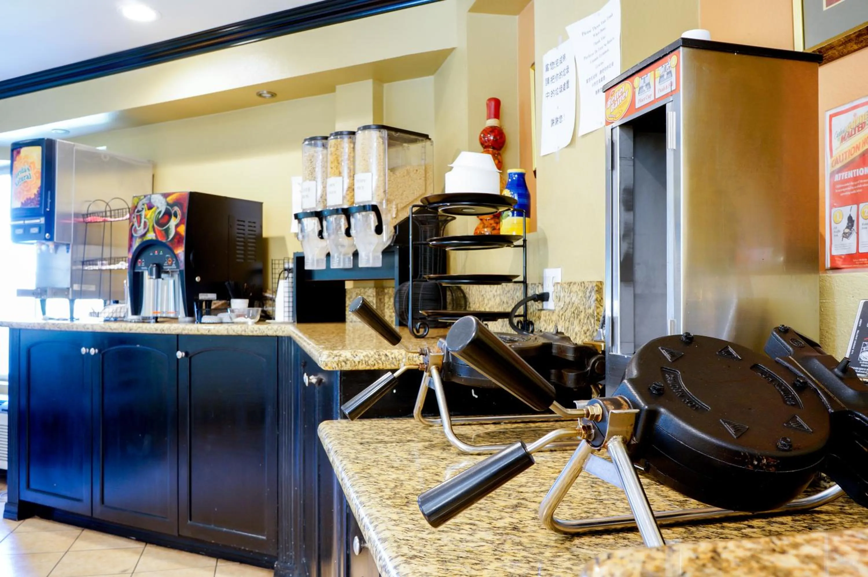 Continental breakfast in Ramada by Wyndham Ontario Airport & Convention Center