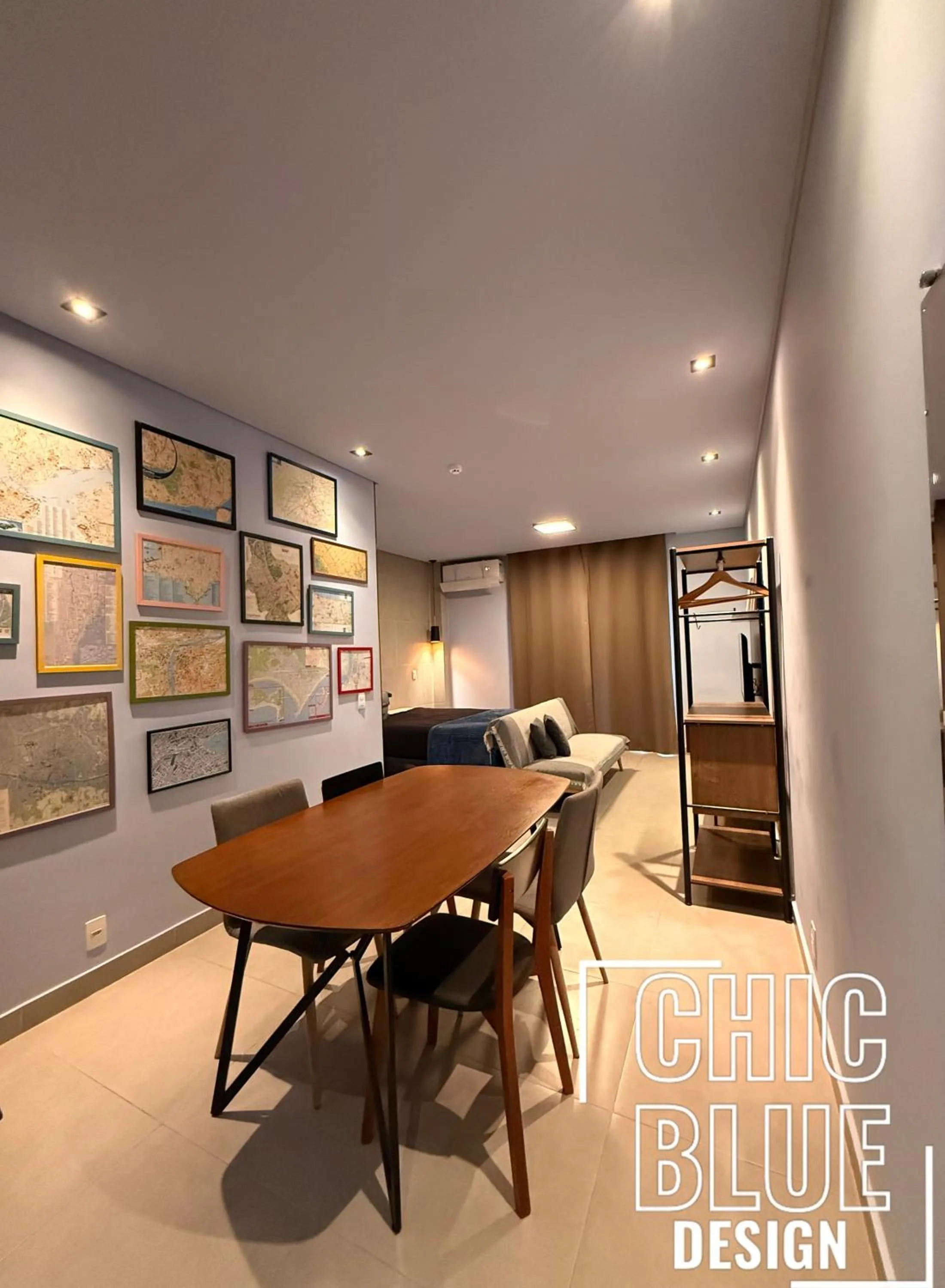Chic Blue Design com Vaga de Garagem