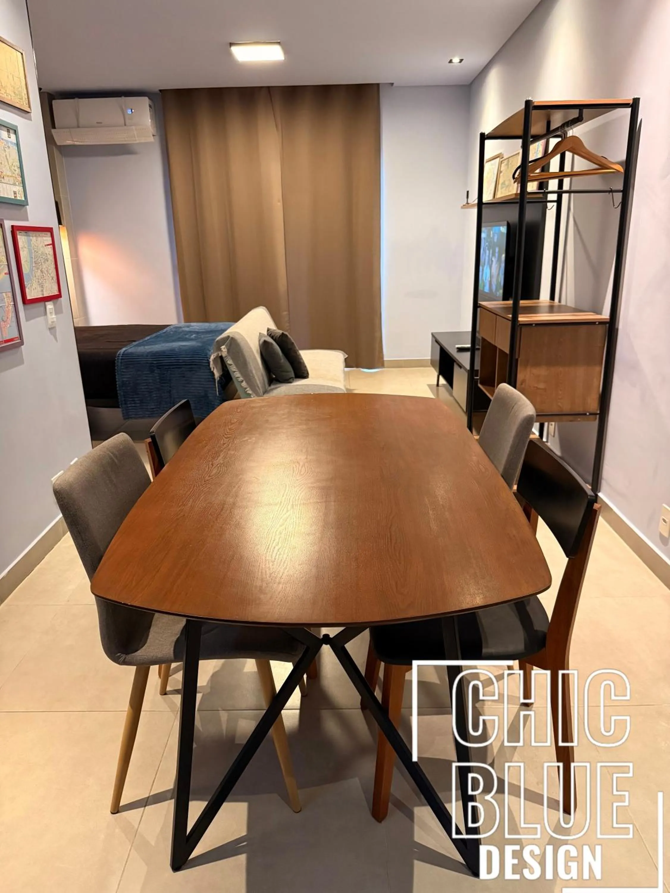 Chic Blue Design com Vaga de Garagem