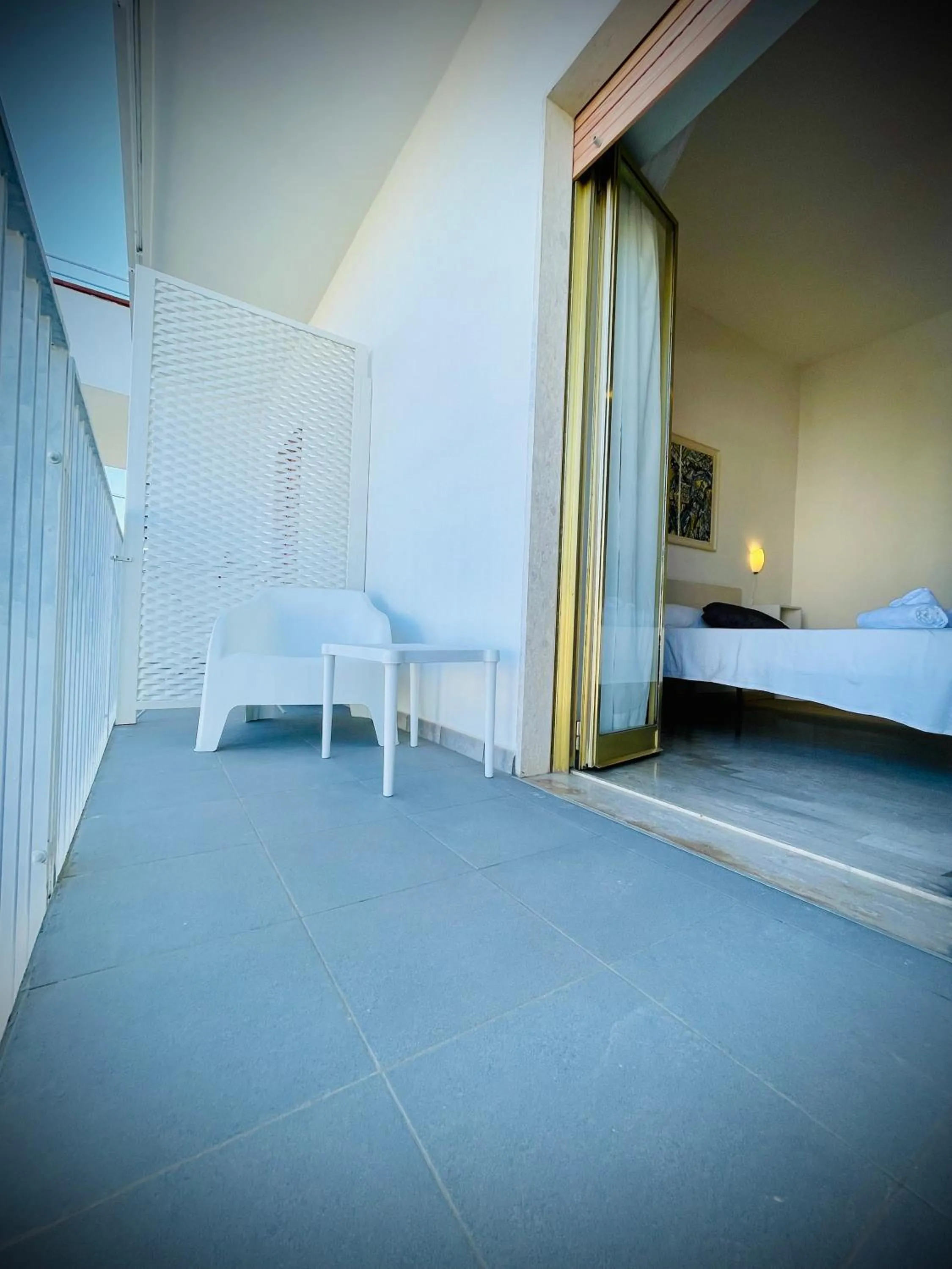 Balcony/Terrace, Bed in Minturnae Hotel