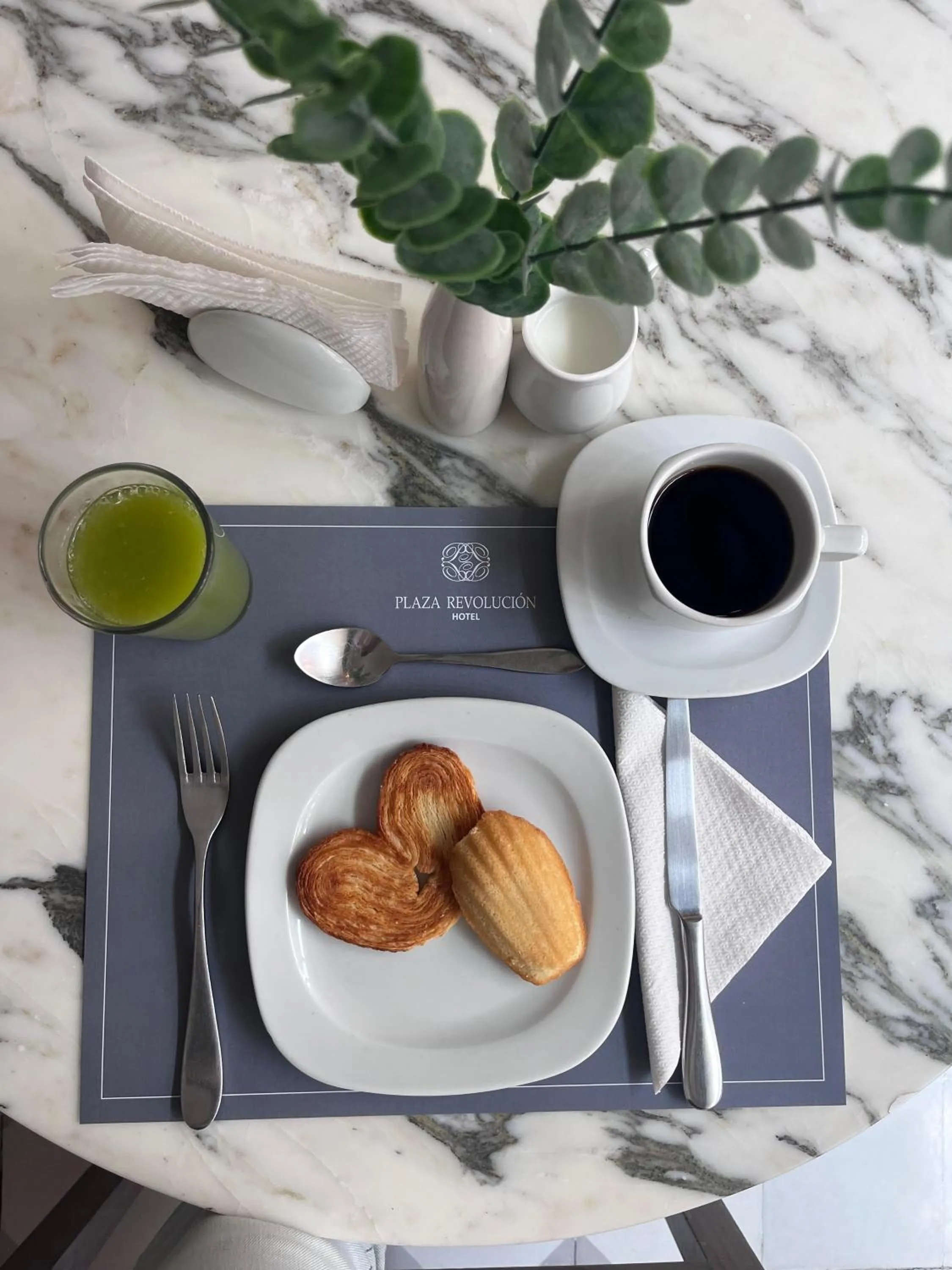 Continental breakfast in Hotel Plaza Revolución