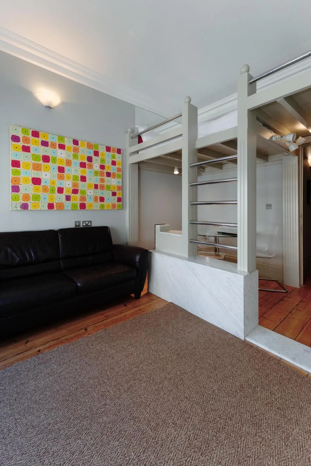 Living room in Historic two bed apartment in Heart of the City