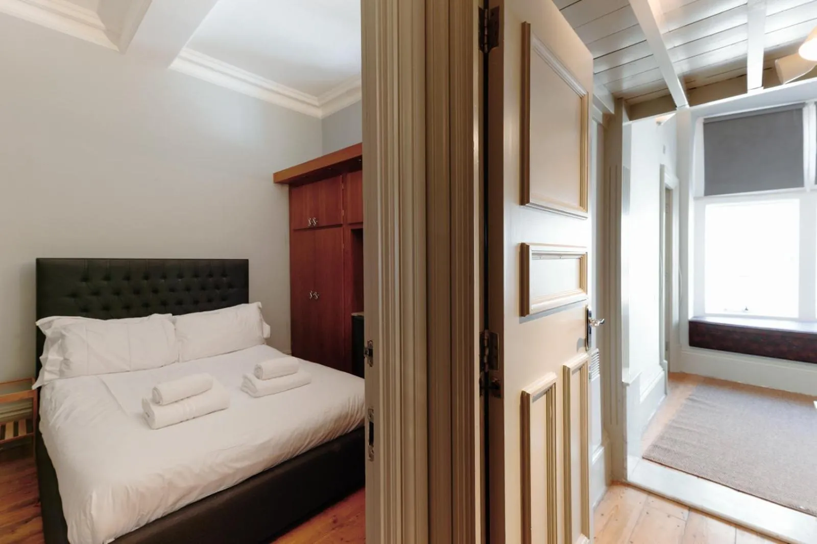Bedroom, Bed in Historic two bed apartment in Heart of the City