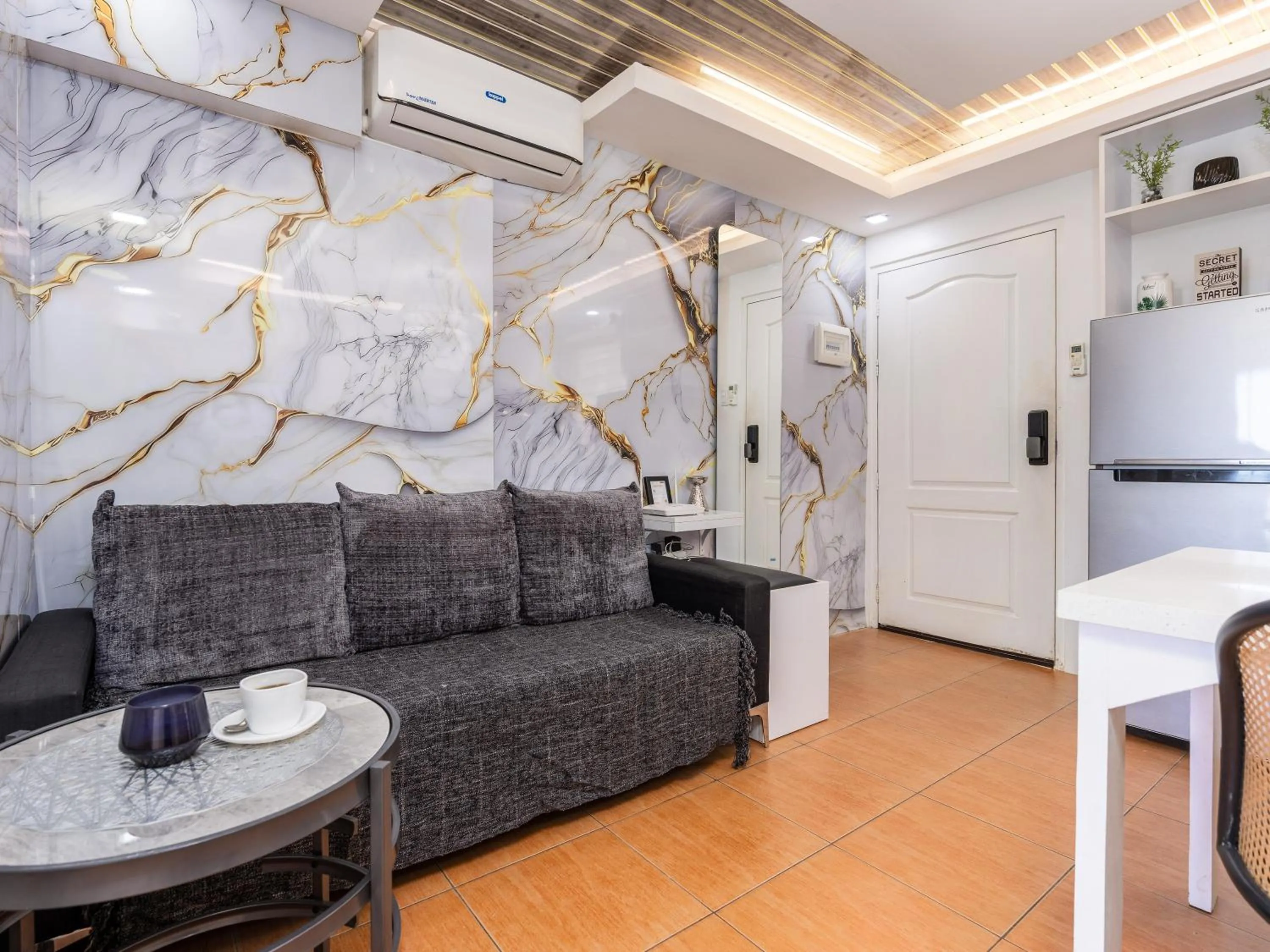Living room in Evania by J&J Homes 2BR Unit At One Oasis Cebu