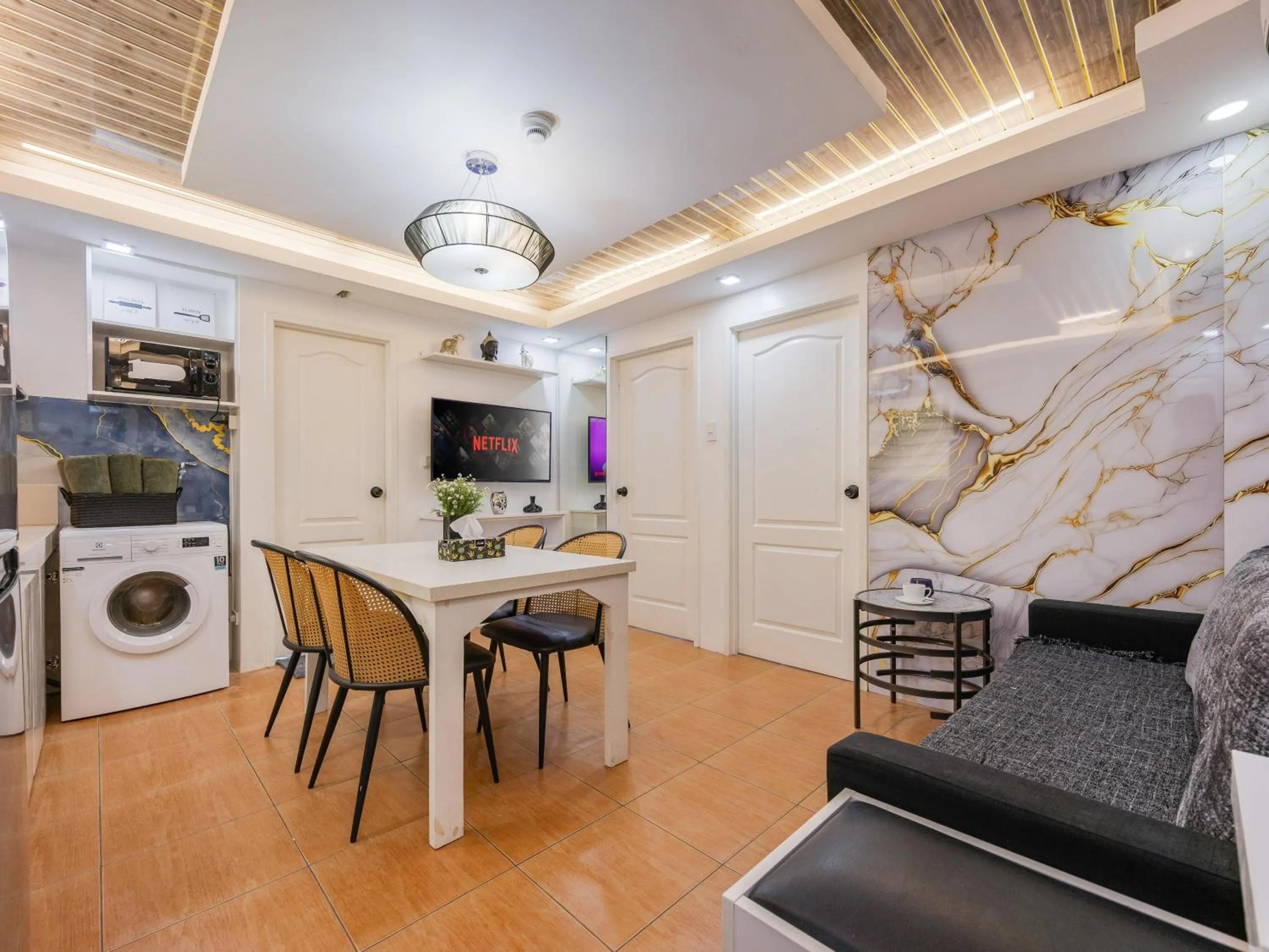 Living room in Evania by J&J Homes 2BR Unit At One Oasis Cebu
