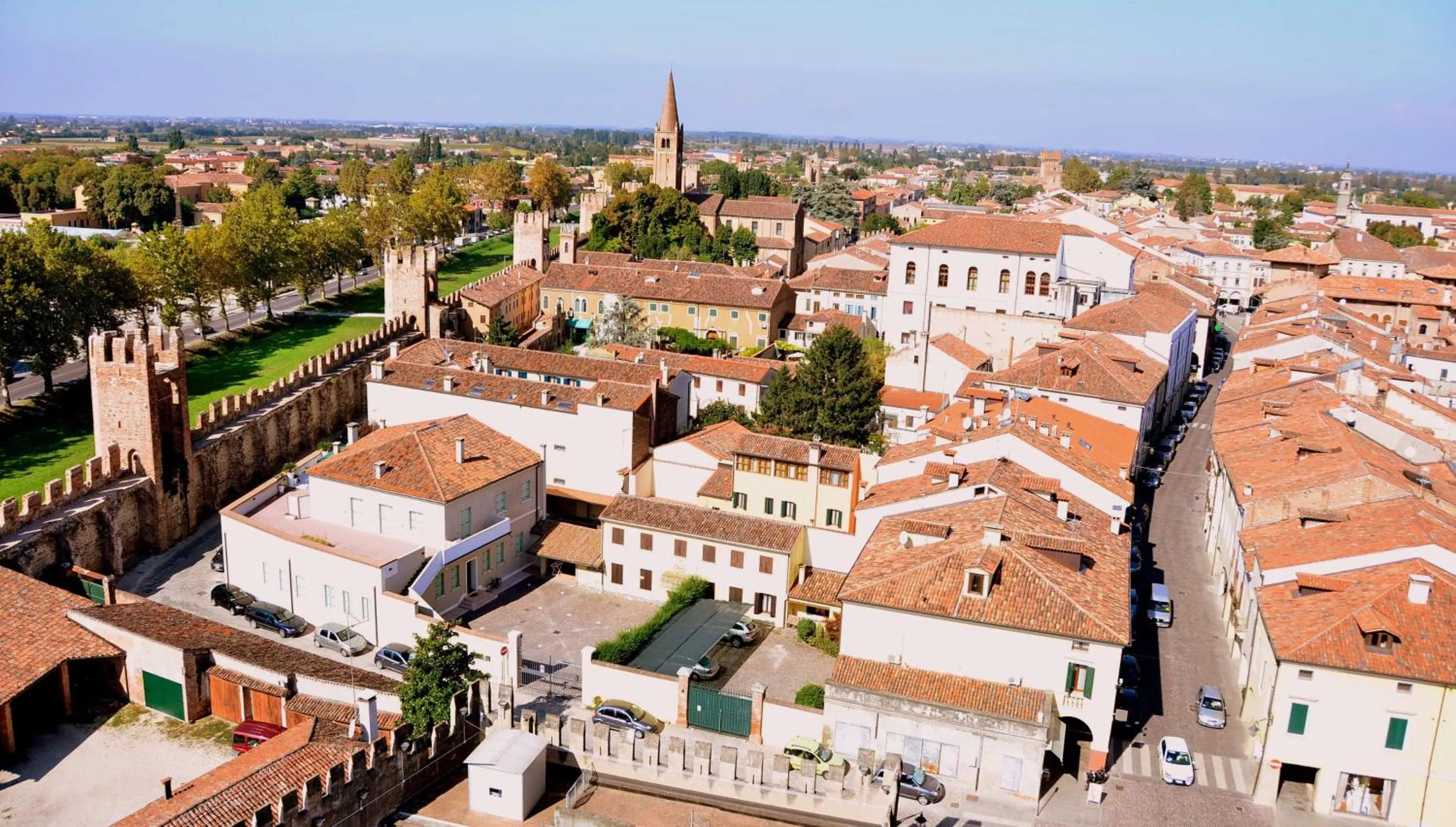 Bird's eye view in La Villa di Montagnana