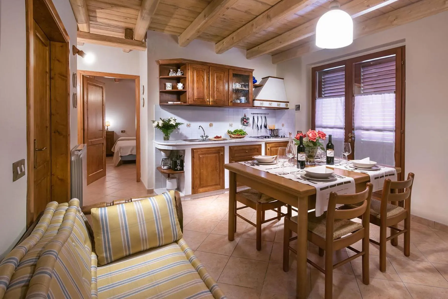 Kitchen or kitchenette in Agriturismo Valleverde
