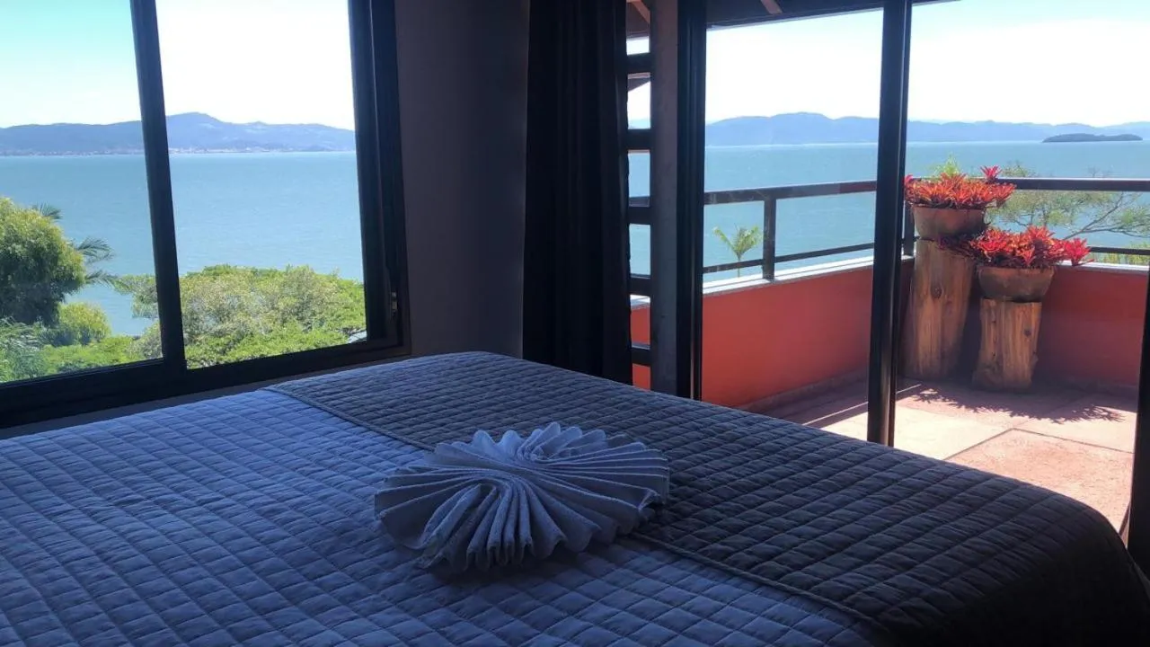 View (from property/room), Bed in Refúgio do Cacupé