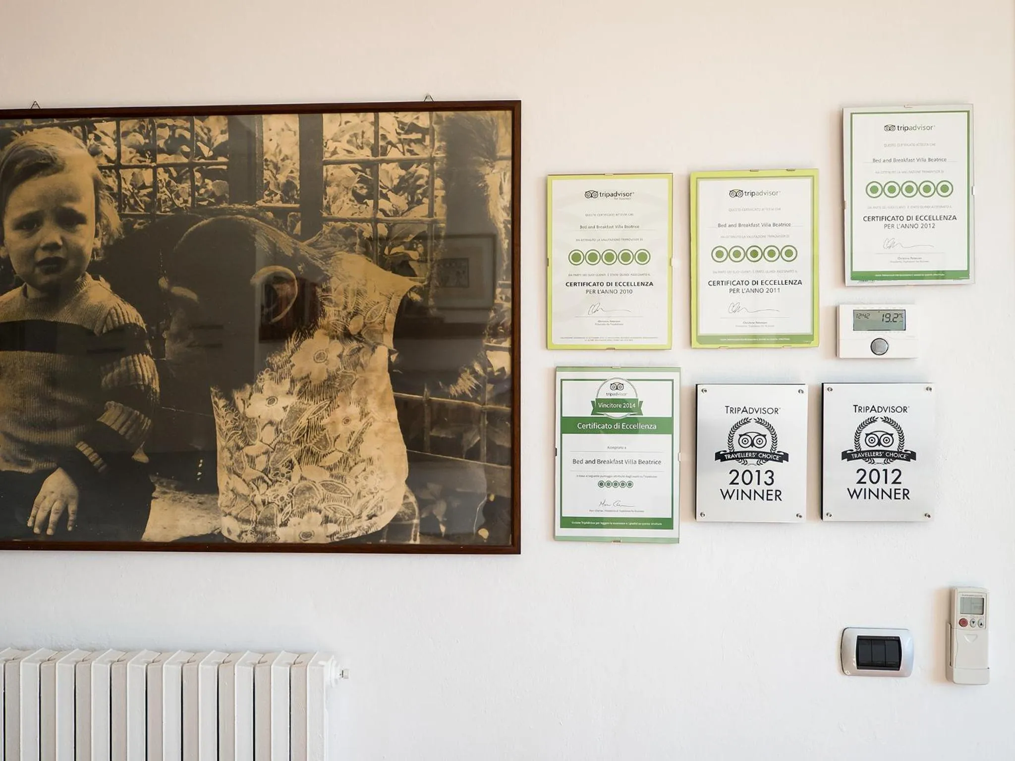 Certificate/Award in Villa Beatrice