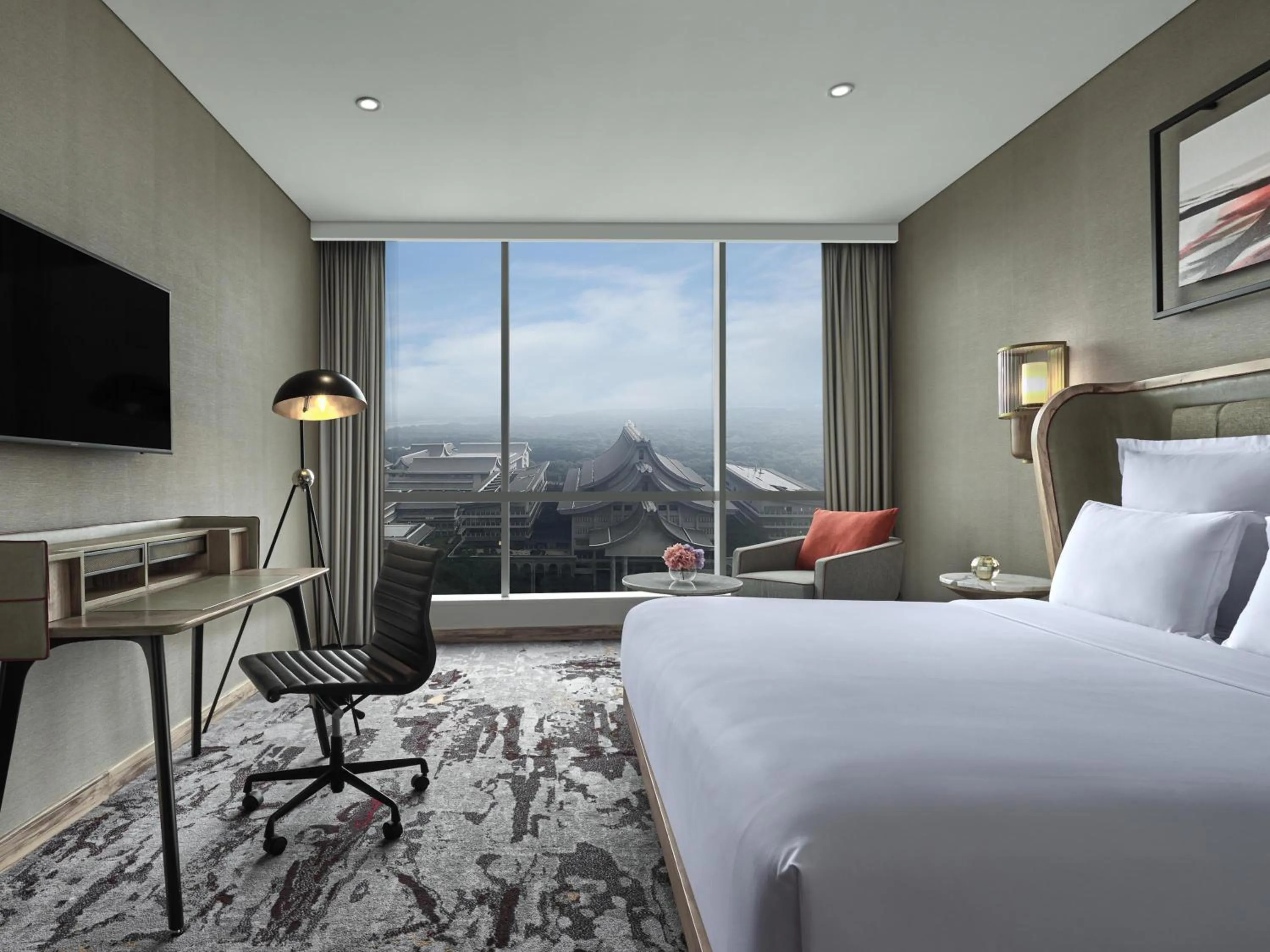 Bedroom, Bed in Swissôtel Jakarta PIK Avenue