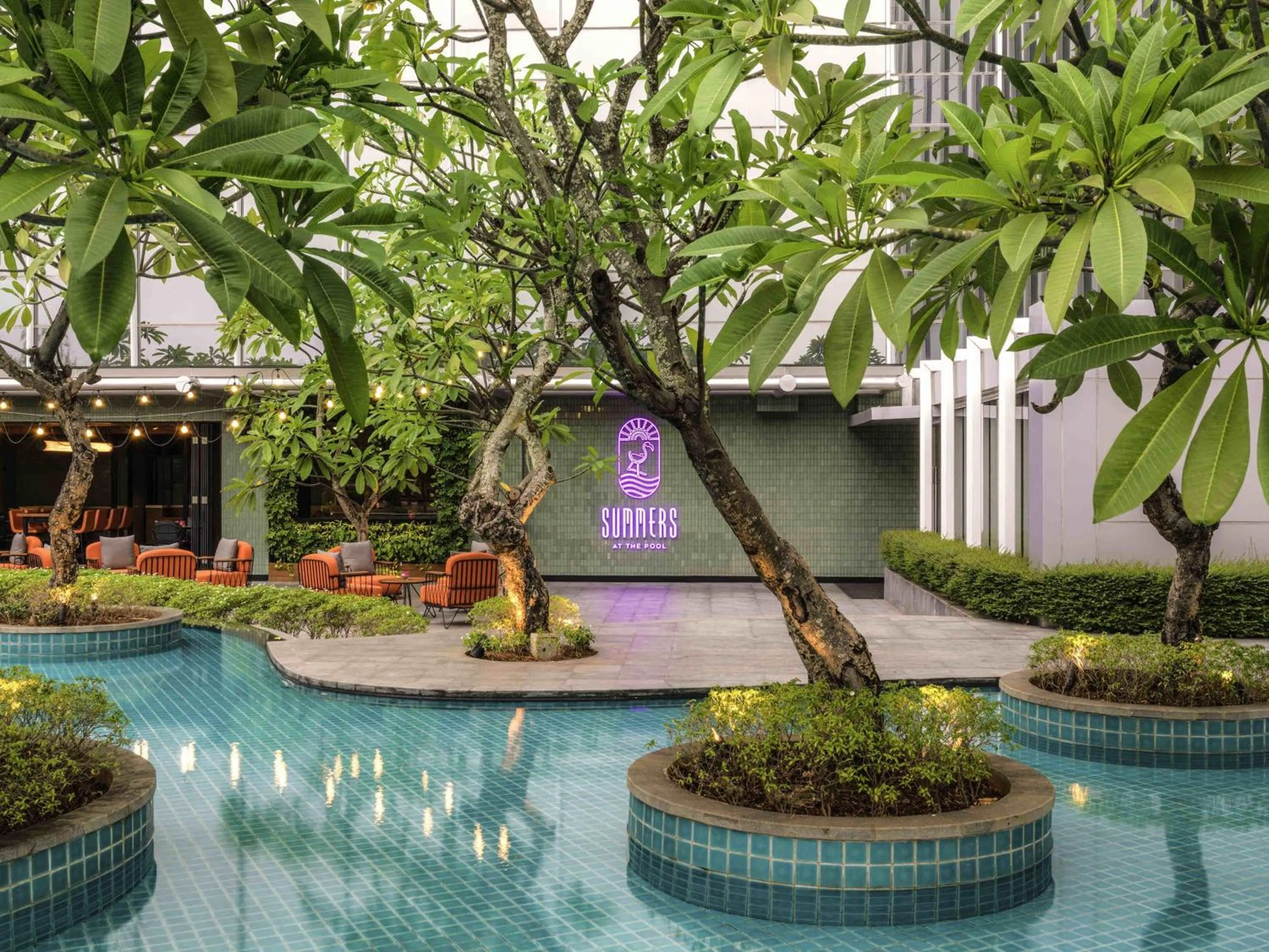 Pool view in Swissôtel Jakarta PIK Avenue