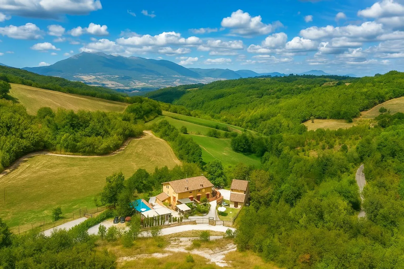 Bird's eye view in Selvicolle Country House