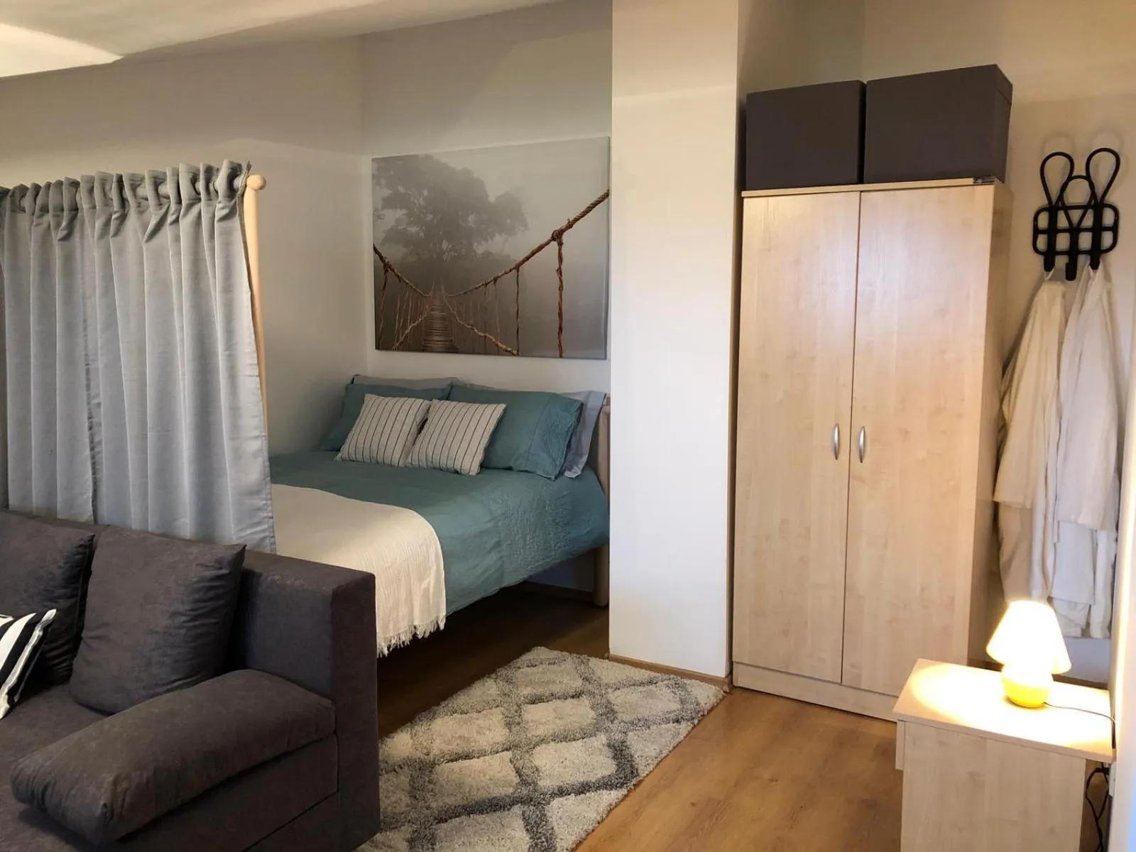 Bed in Stylish Studio Apart Aspen Golf Resort