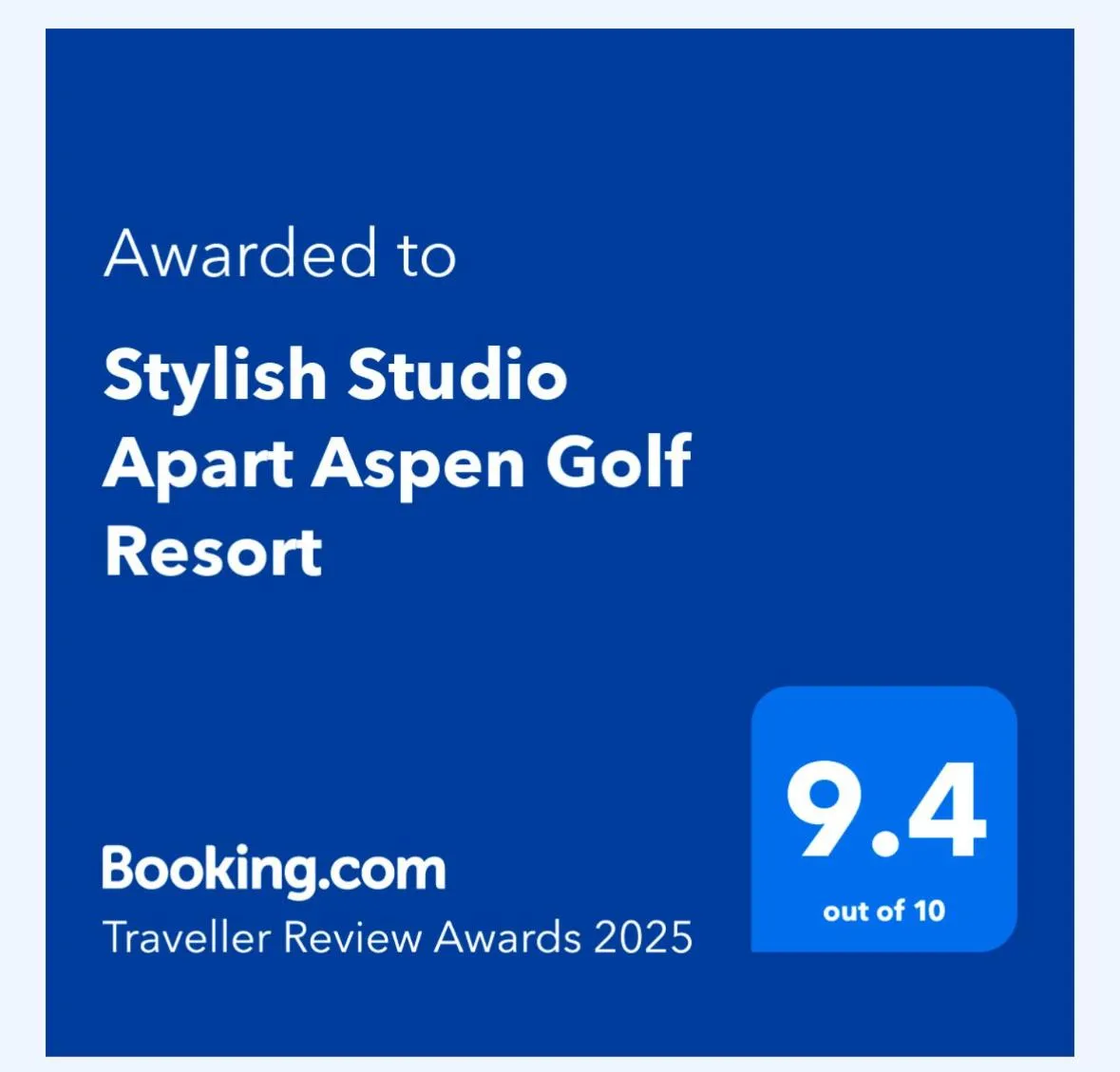 Stylish Studio Apart Aspen Golf Resort