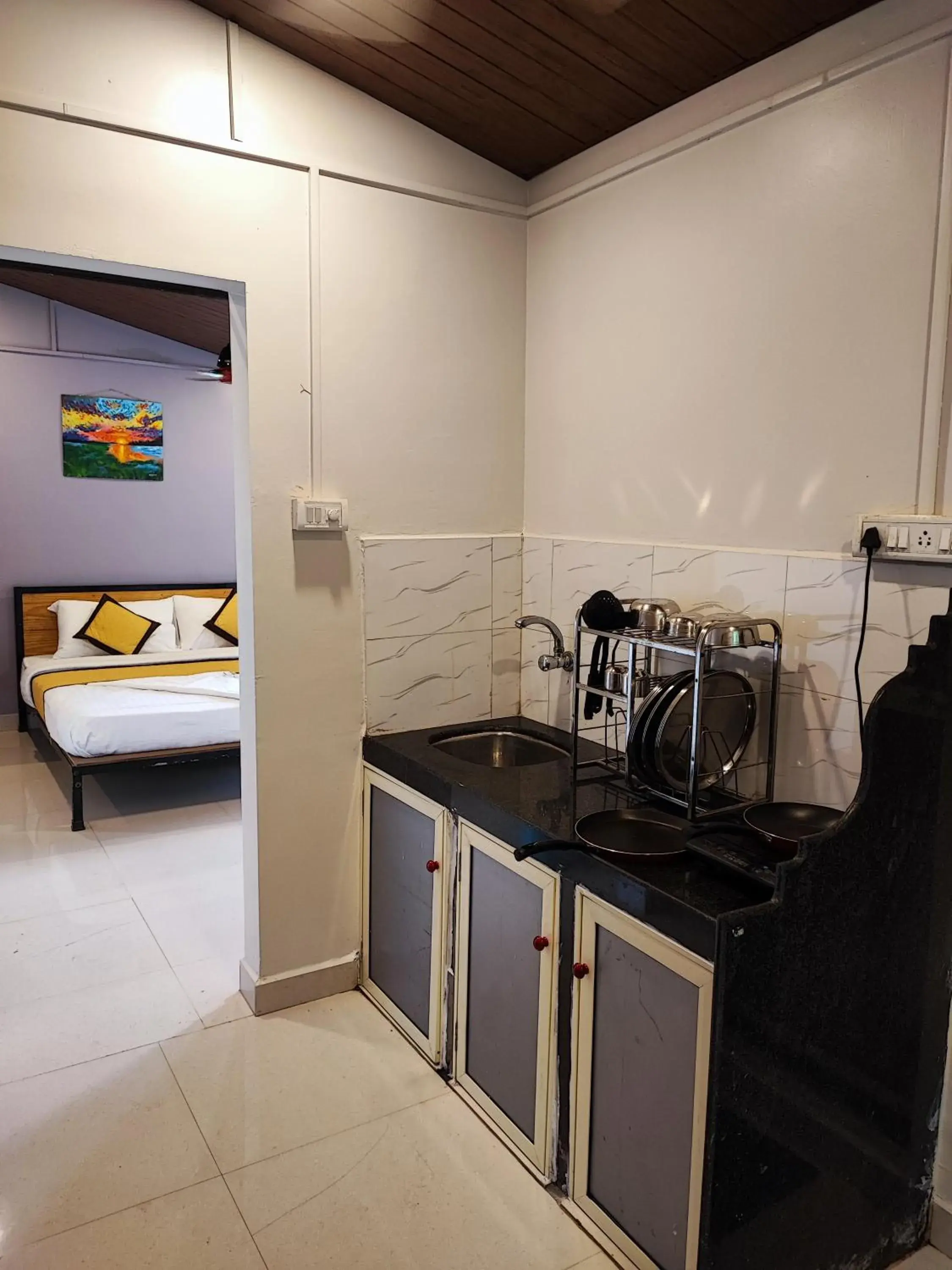 Bed in Shivam Bnb Mandrem Resort Bed in Shivam Bnb Mandrem Resort