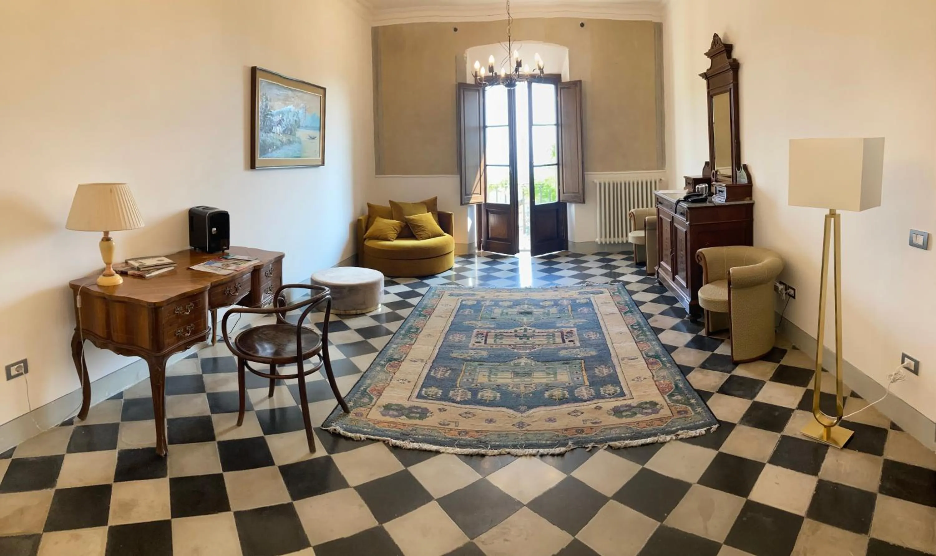 Living room in Villa del Parco in Tuscany