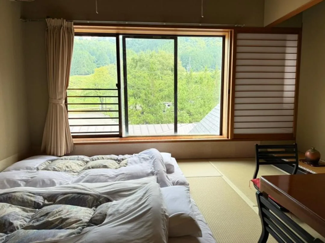 Bed in Sasakura onsen Ryuunso