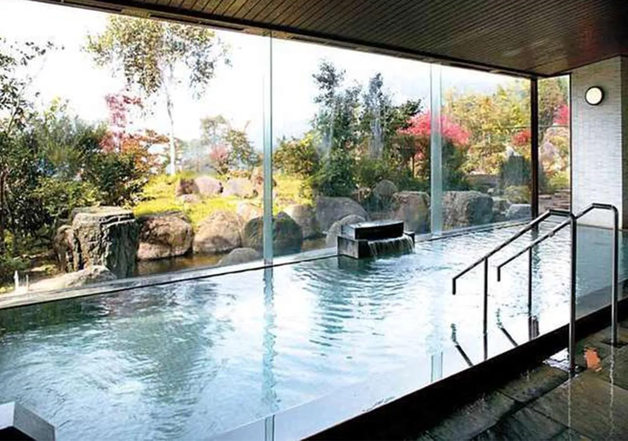 Bathroom in Sasakura onsen Ryuunso