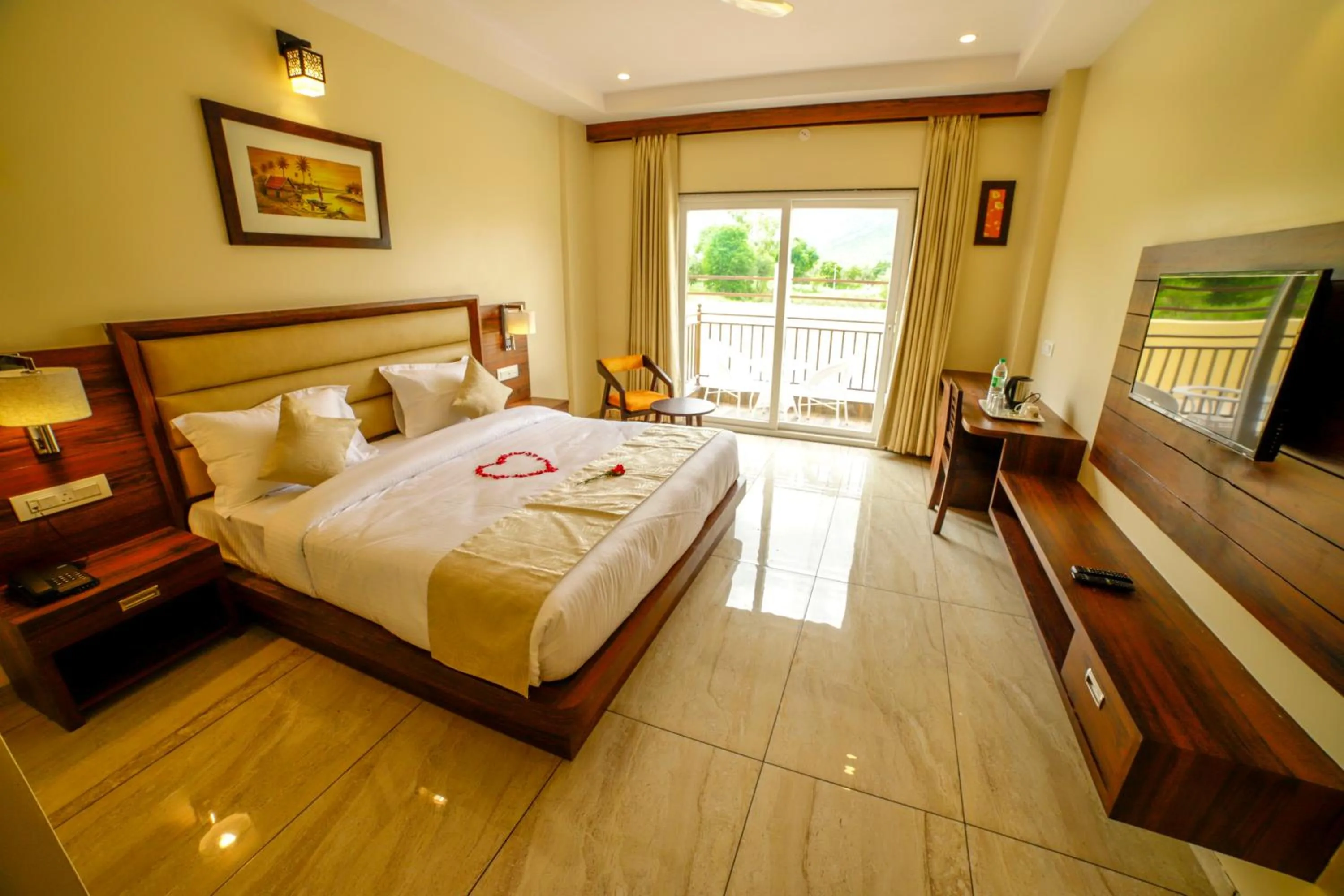 Bathroom, Bed in The Green Genius Resort