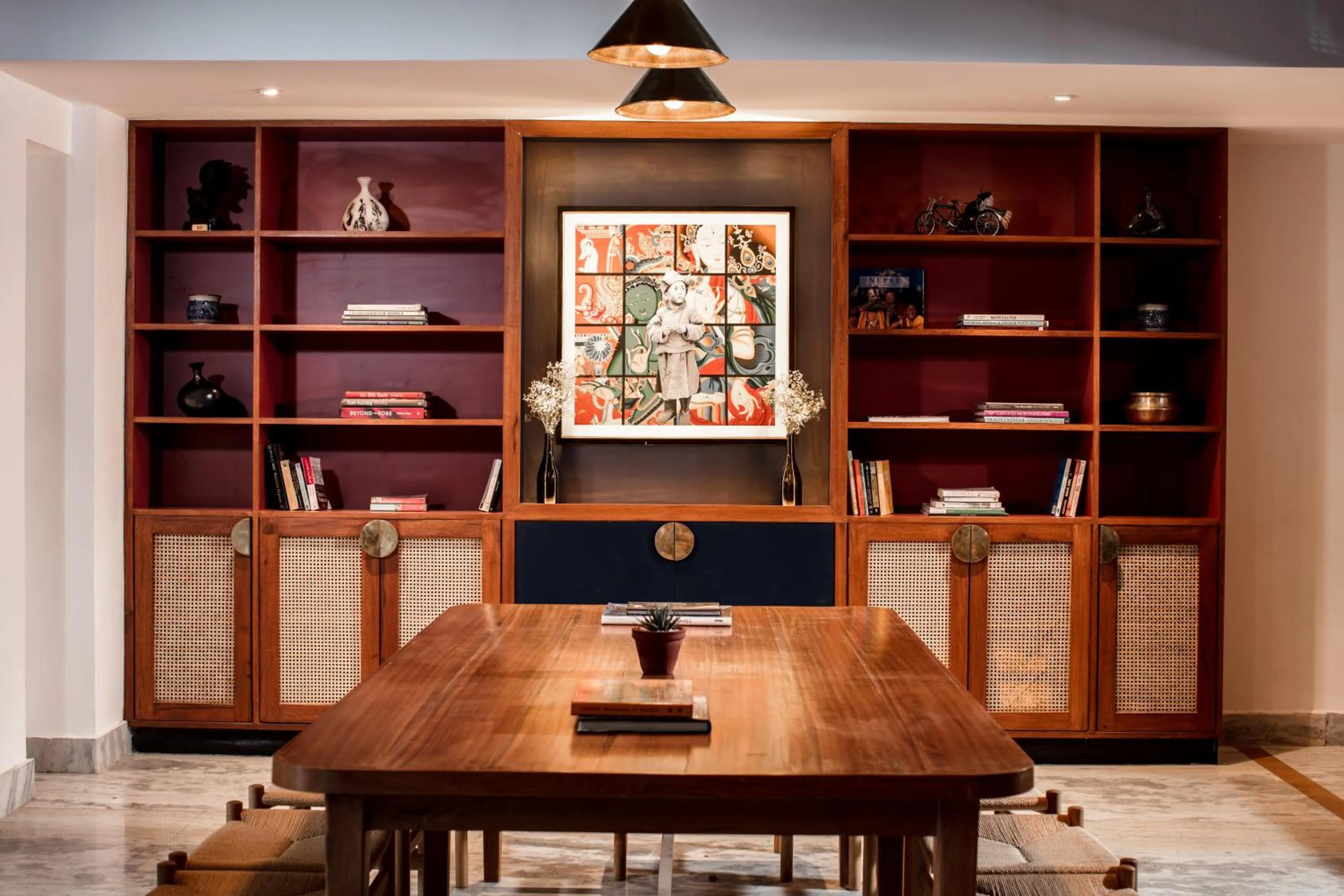 Library in Nomad Hotel Lazimpat