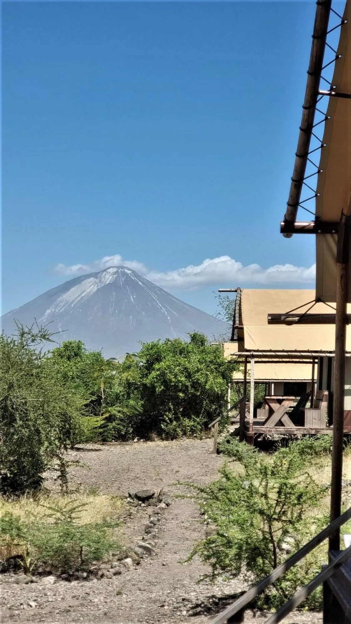 Mountain view in Africa Safari Lake Natron