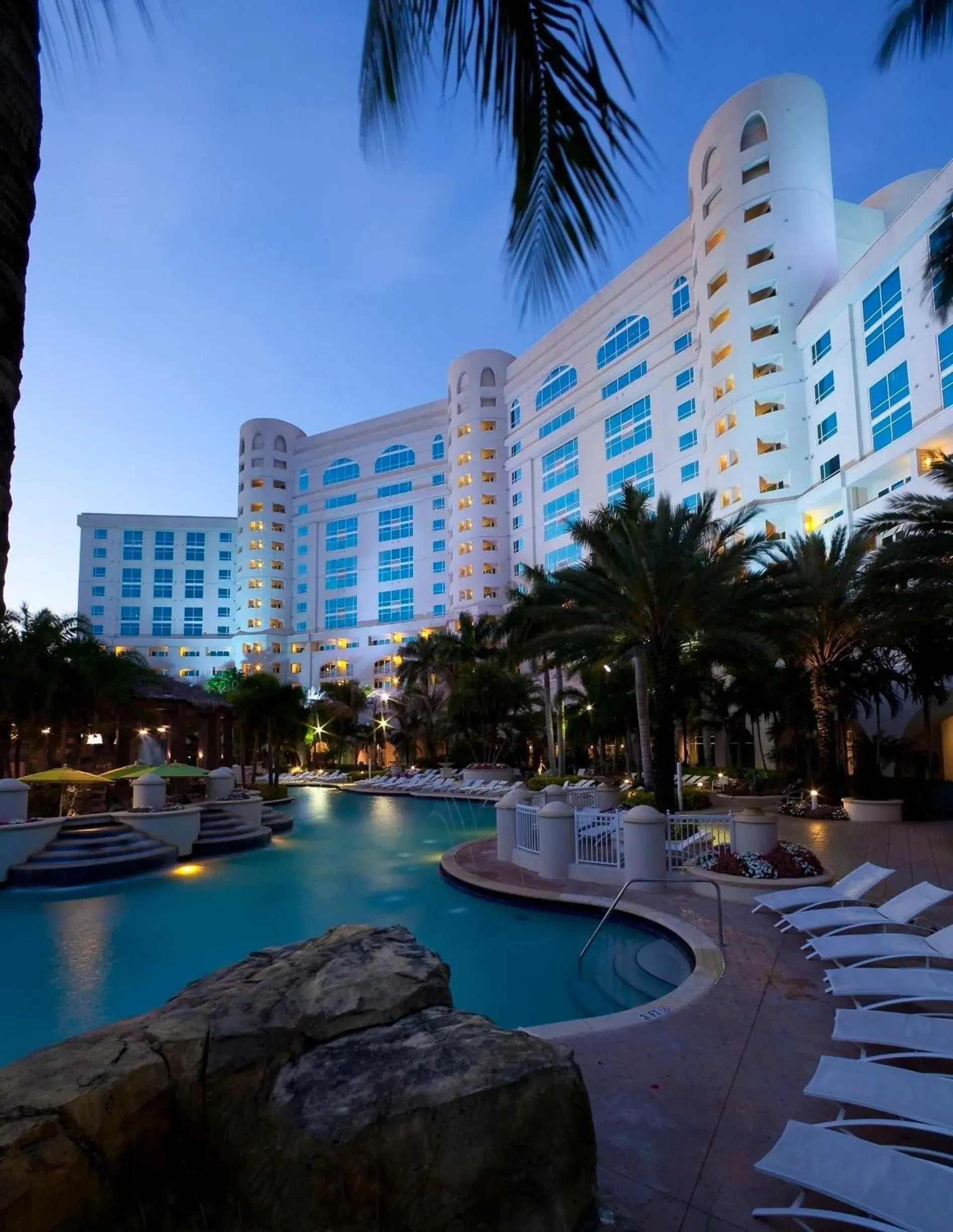 Swimming pool in Seminole Hard Rock Hotel & Casino Hollywood Swimming pool in Seminole Hard Rock Hotel & Casino Hollywood