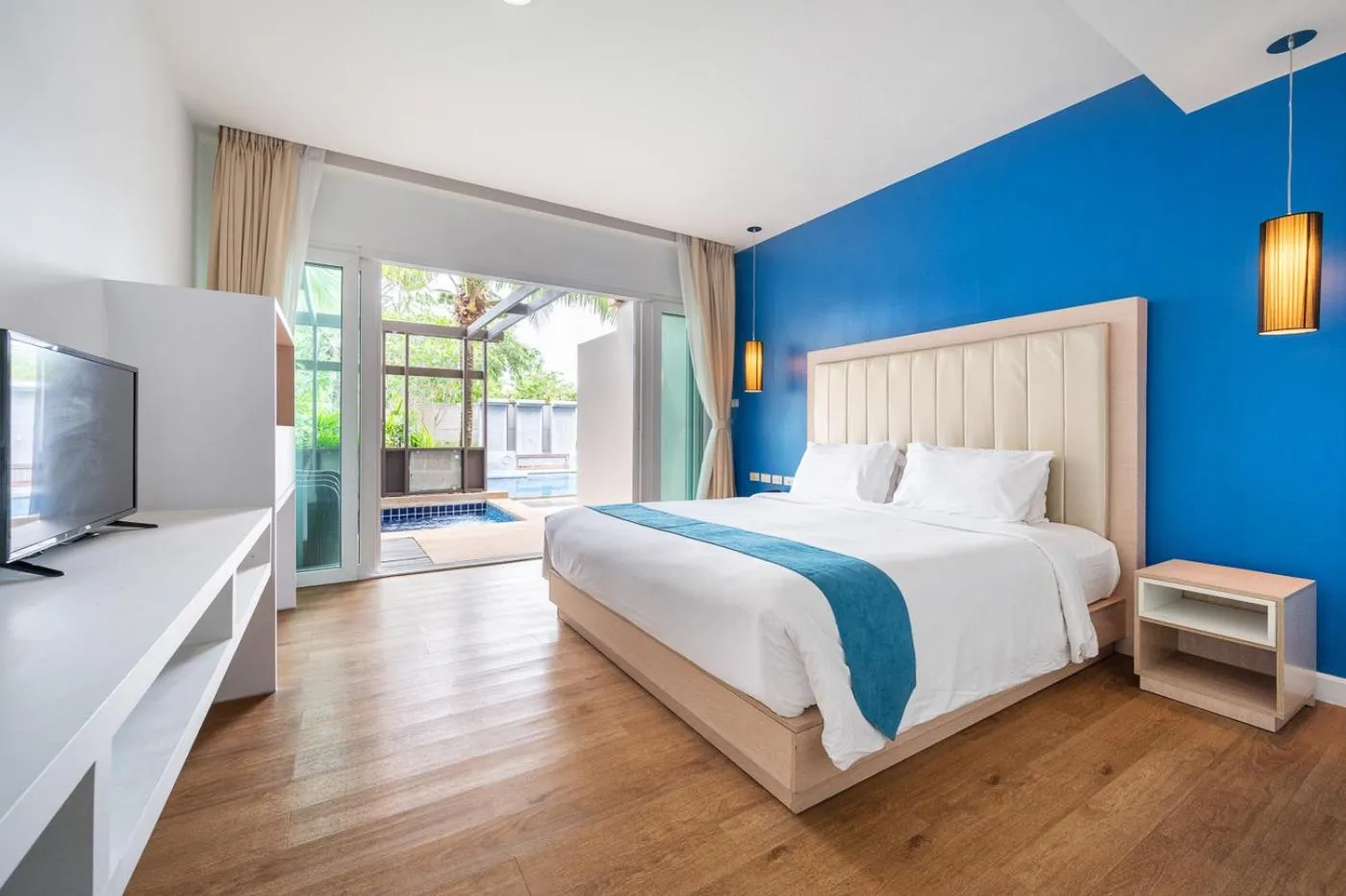 View (from property/room), Bed in Hotel COCO Phuket Bangtao Beach