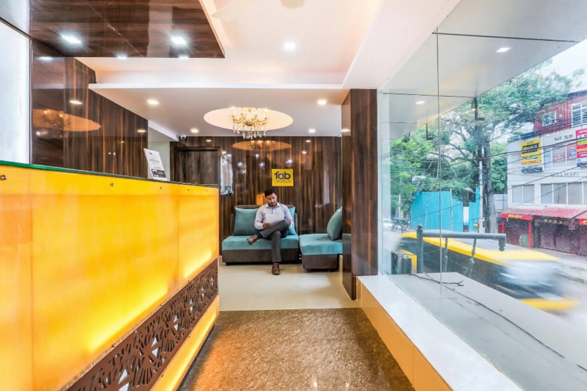 Lobby or reception in FabHotel Crown Heights - Nr Koramangala Club Lobby or reception in FabHotel Crown Heights - Nr Koramangala Club