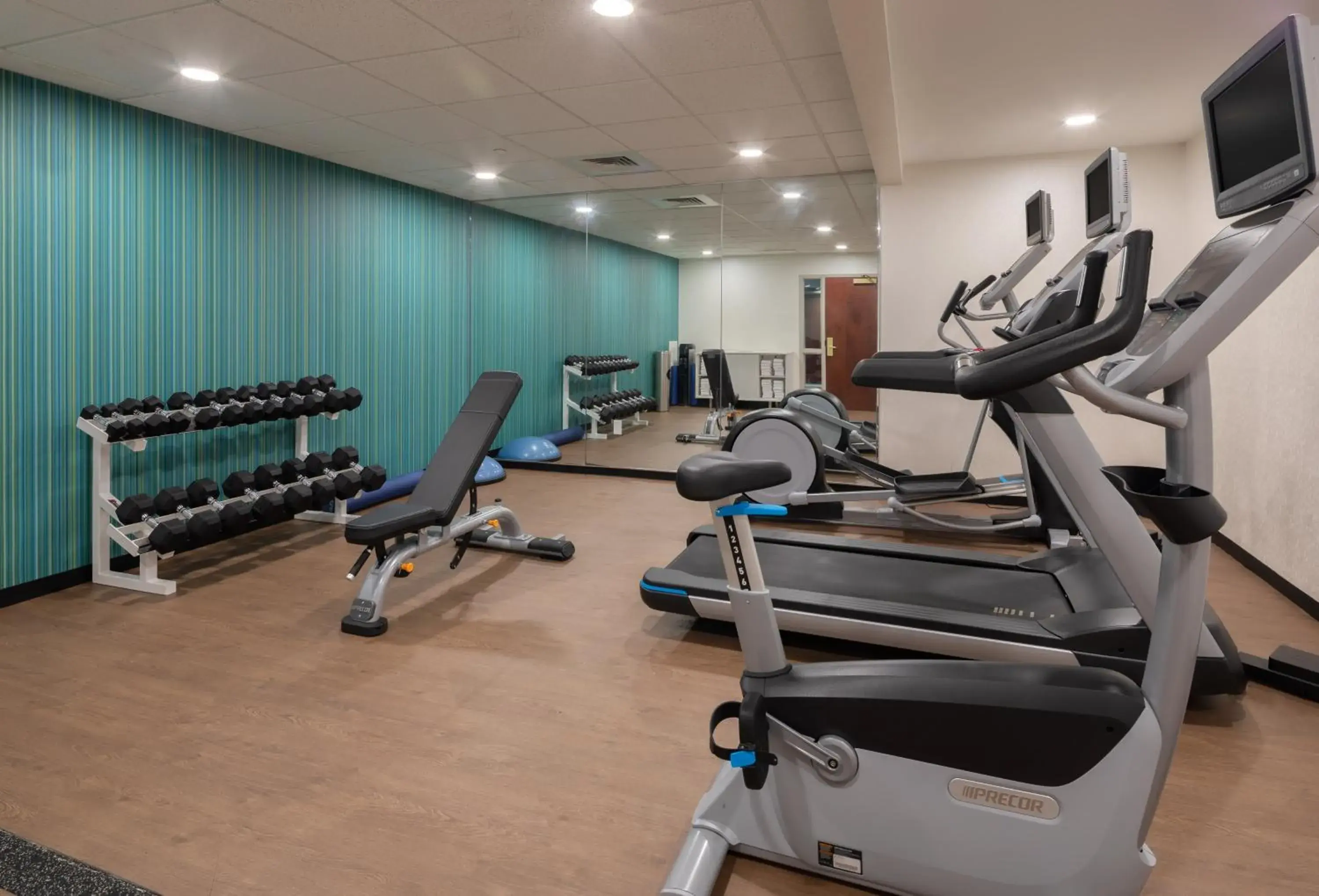 Fitness centre/facilities in Holiday Inn Express & Suites Bradley Airport by IHG Fitness centre/facilities in Holiday Inn Express & Suites Bradley Airport by IHG