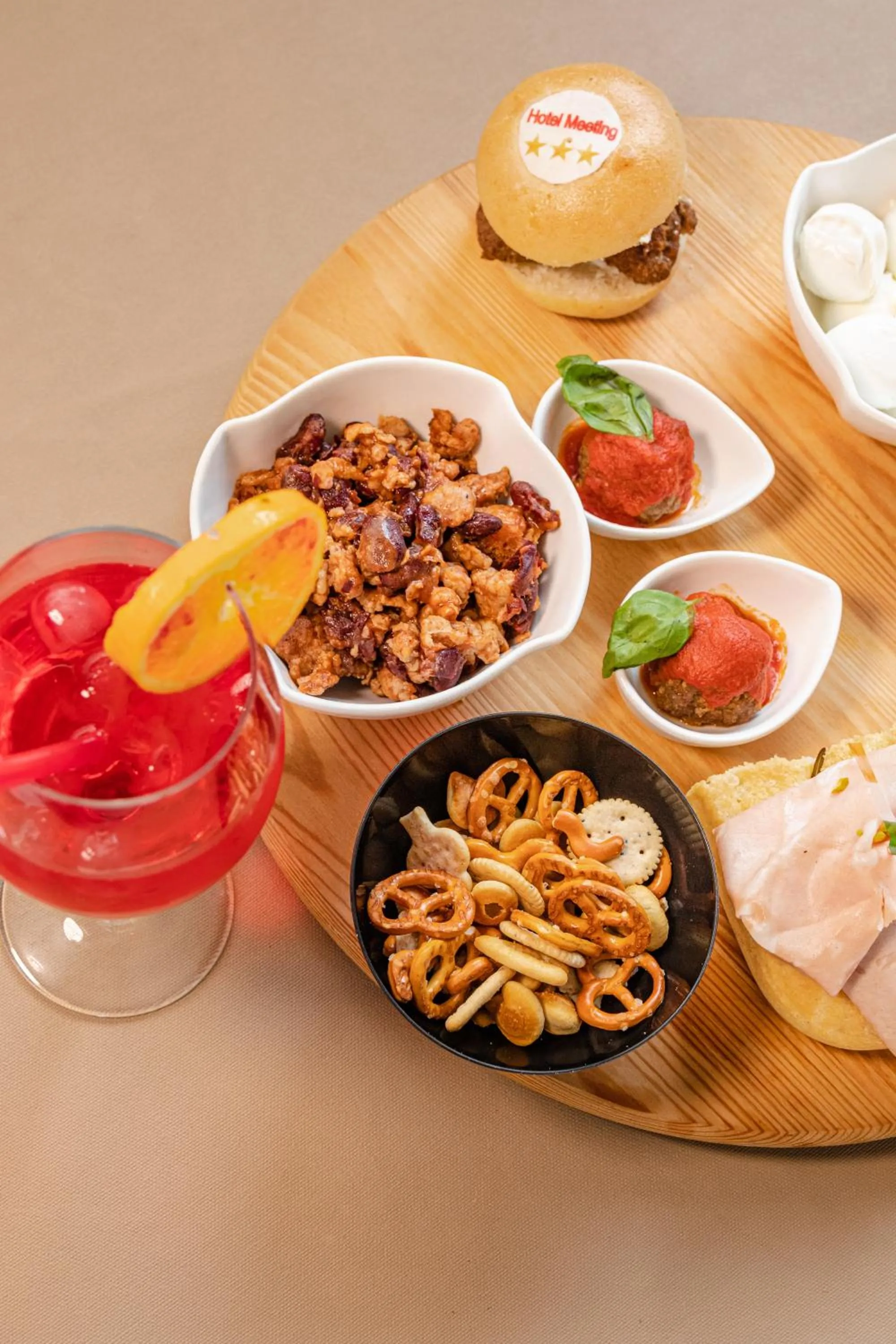 Food close-up in Meeting Hotel