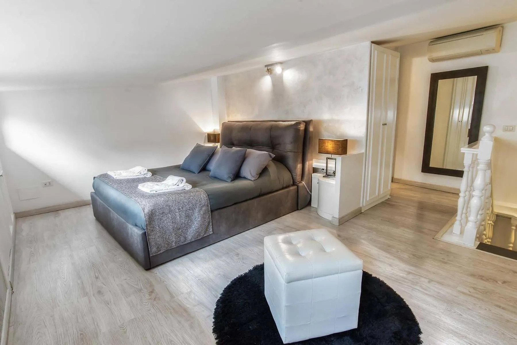 Bed in Black And White Suite