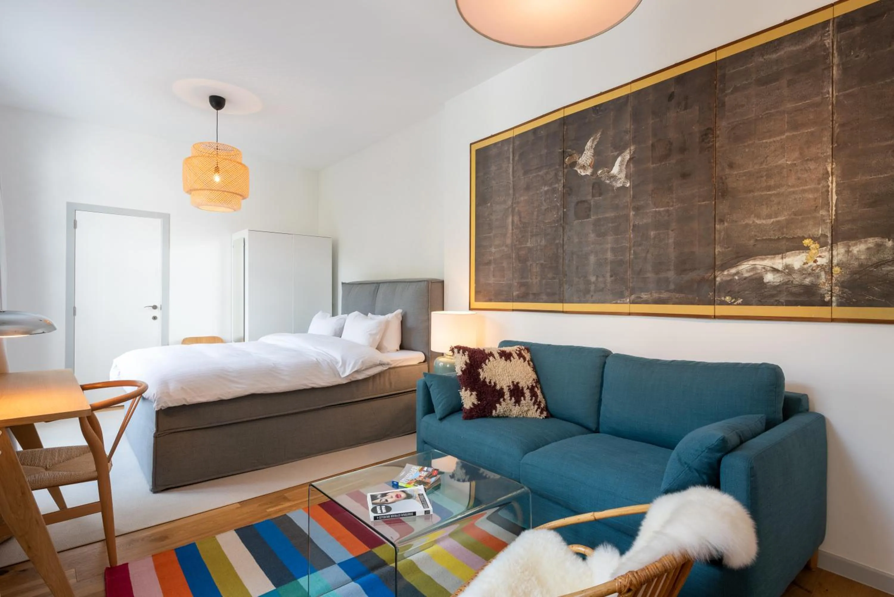 Living room, Bed in Newton Boutique Hotel Residences - Brussels EU Area