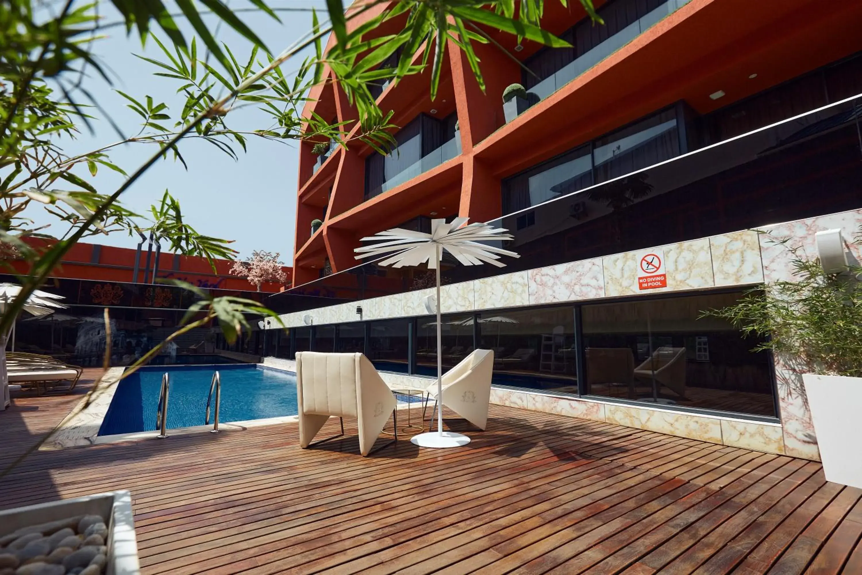 Pool view in Bel Air Crest Hotel & Suites Pool view in Bel Air Crest Hotel & Suites