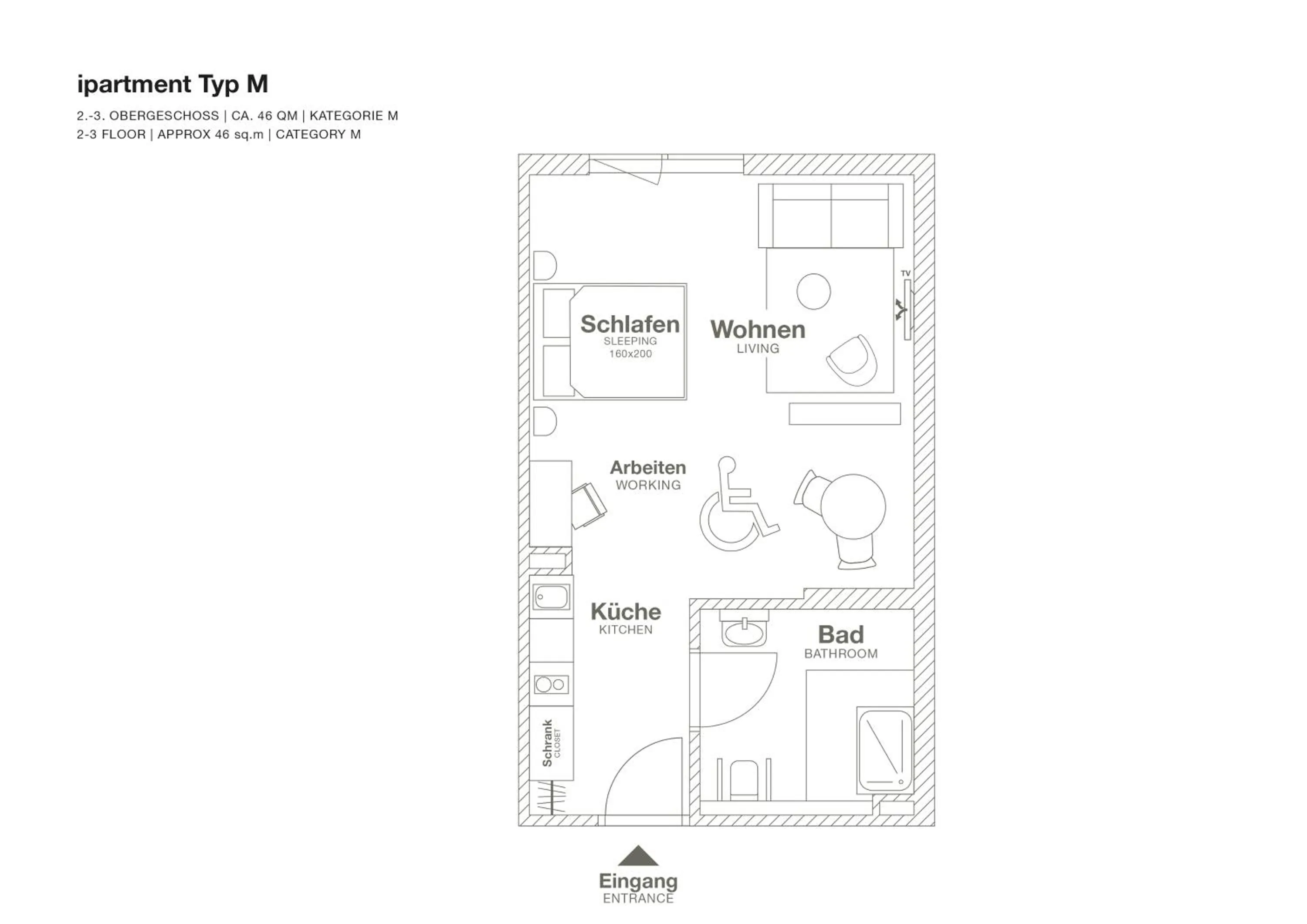 Floor plan in ipartment Frankfurt Airport