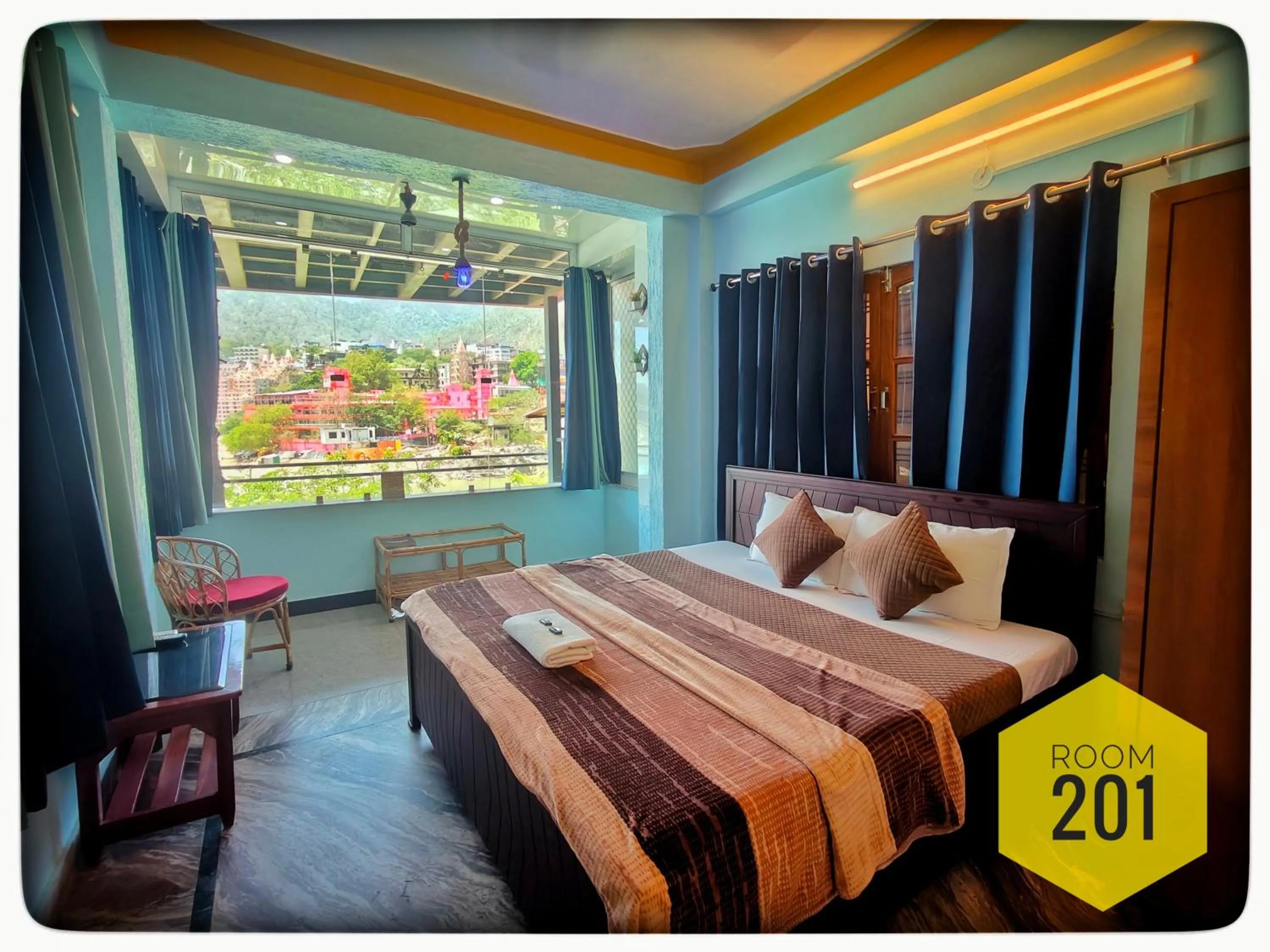 Bed in Shri Ganga View Guest House