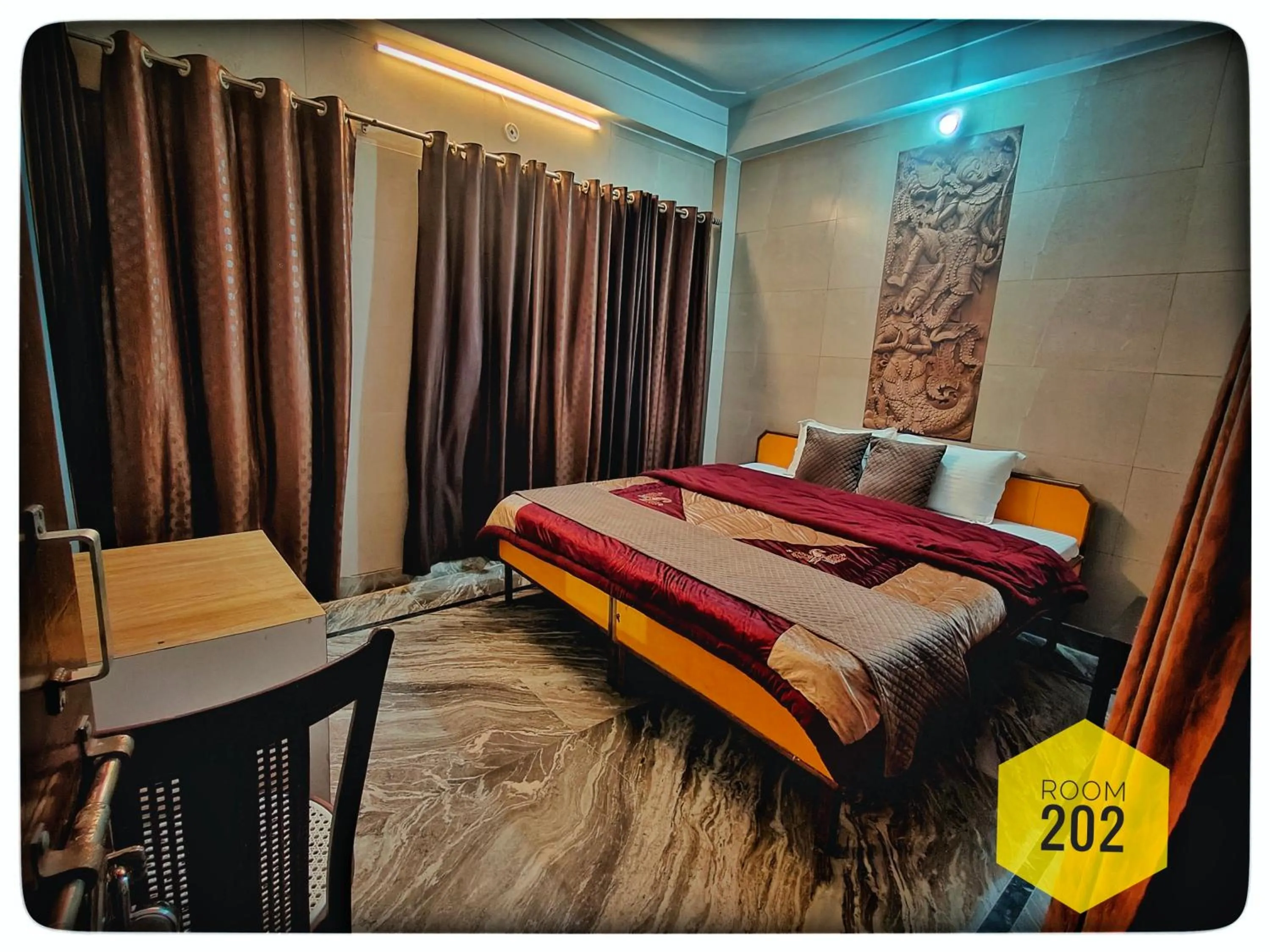 Bed in Shri Ganga View Guest House