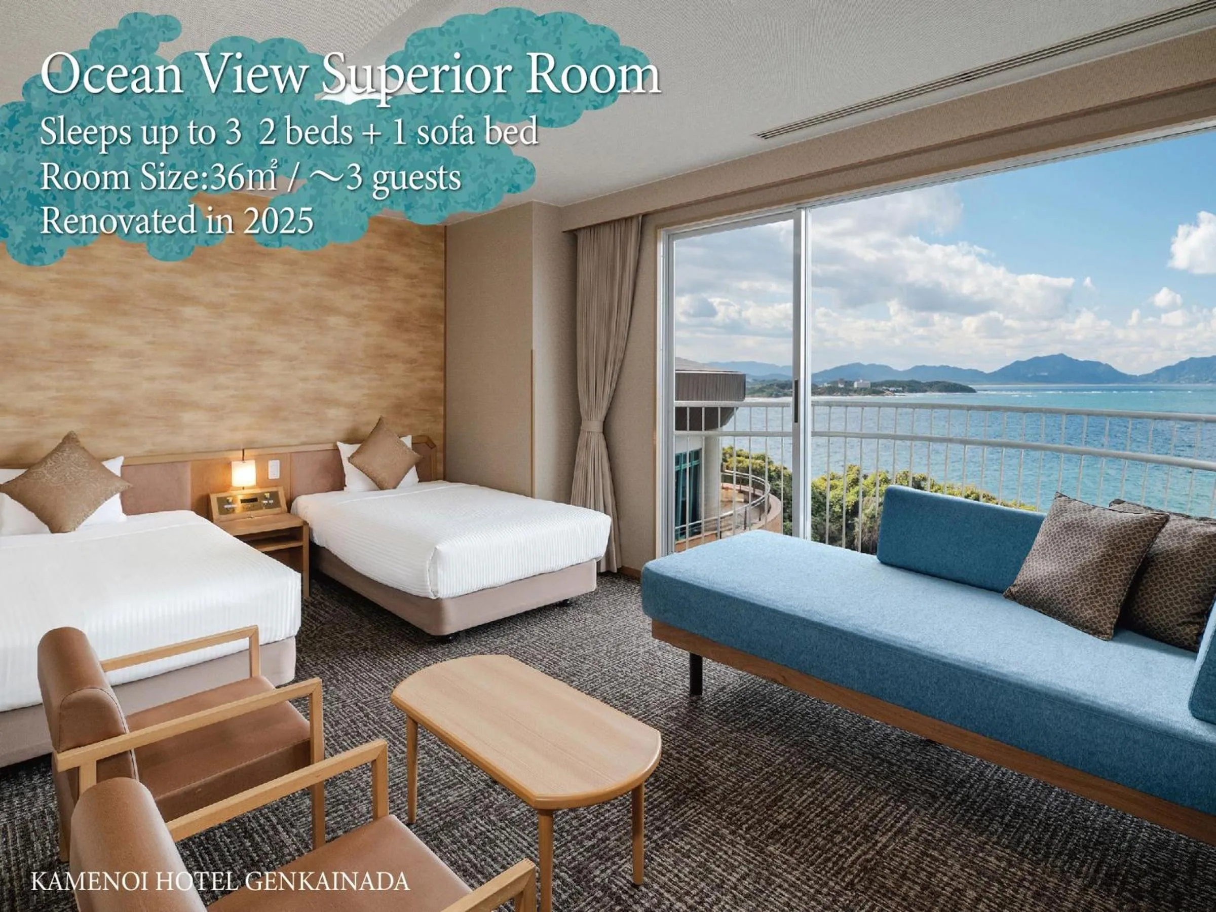 Photo of the whole room, Bed in KAMENOI HOTEL Genkainada