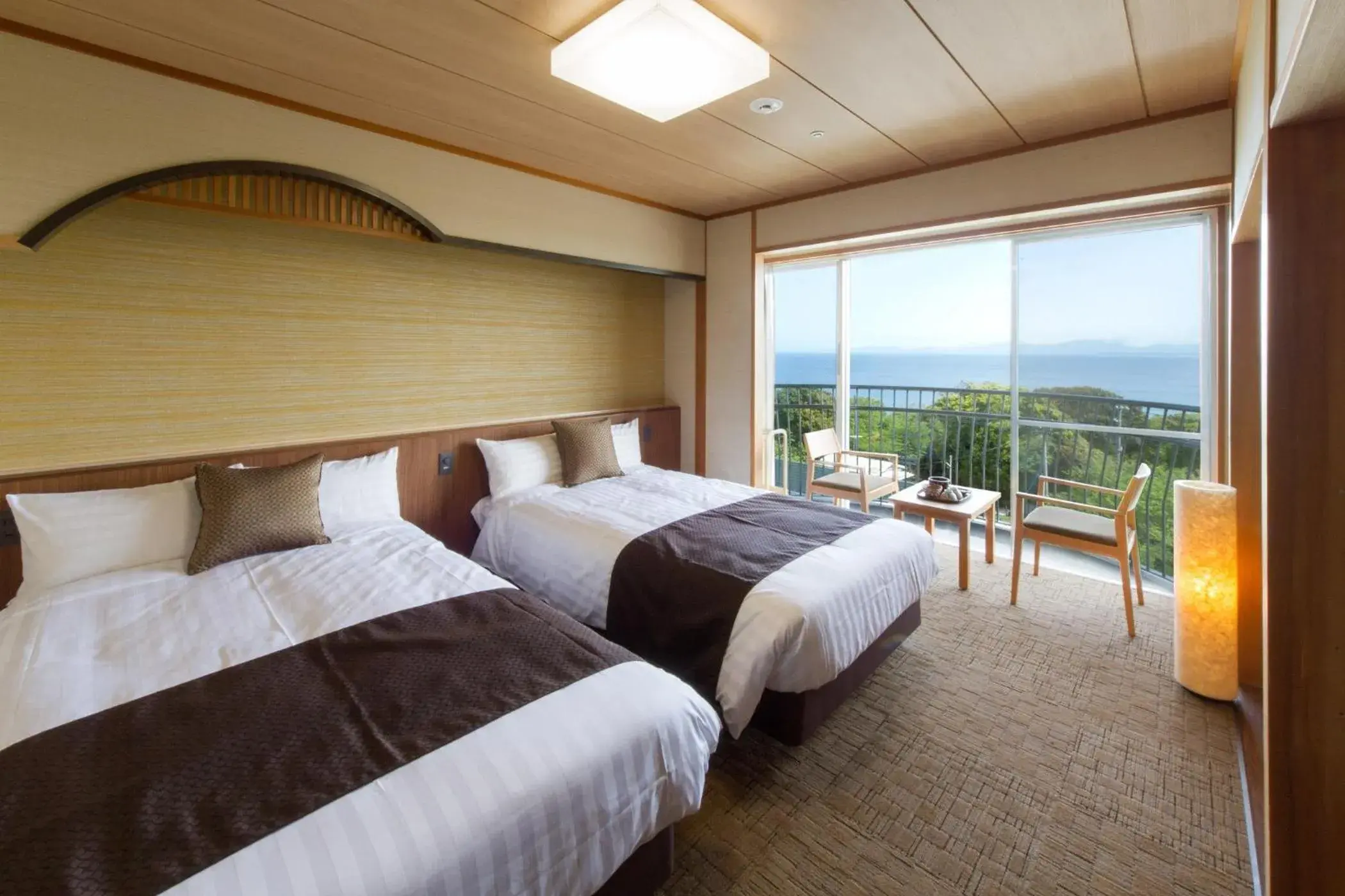 Twin Room with Toilet - Non-Smoking in KAMENOI HOTEL Genkainada Twin Room with Toilet - Non-Smoking in KAMENOI HOTEL Genkainada